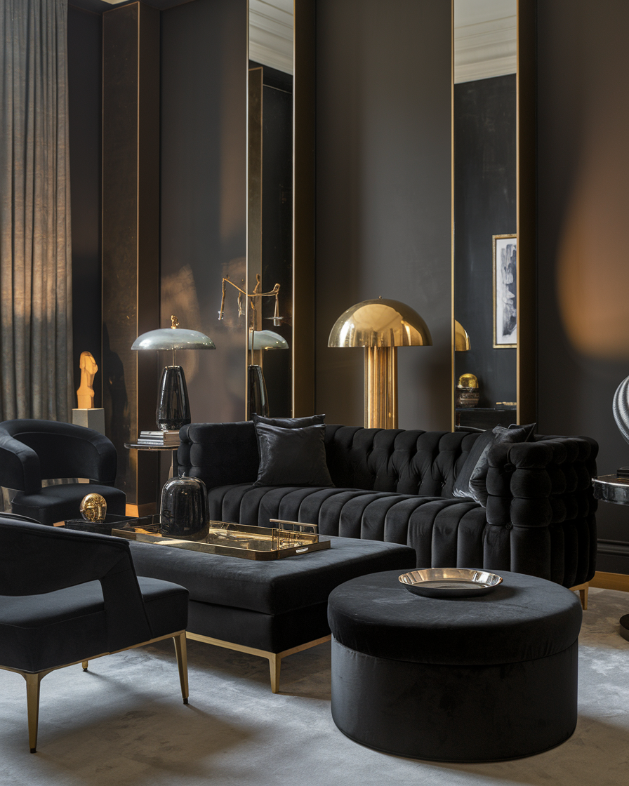 Discover 42 Stunning Black Living Room Ideas for 2025 | Modern ...