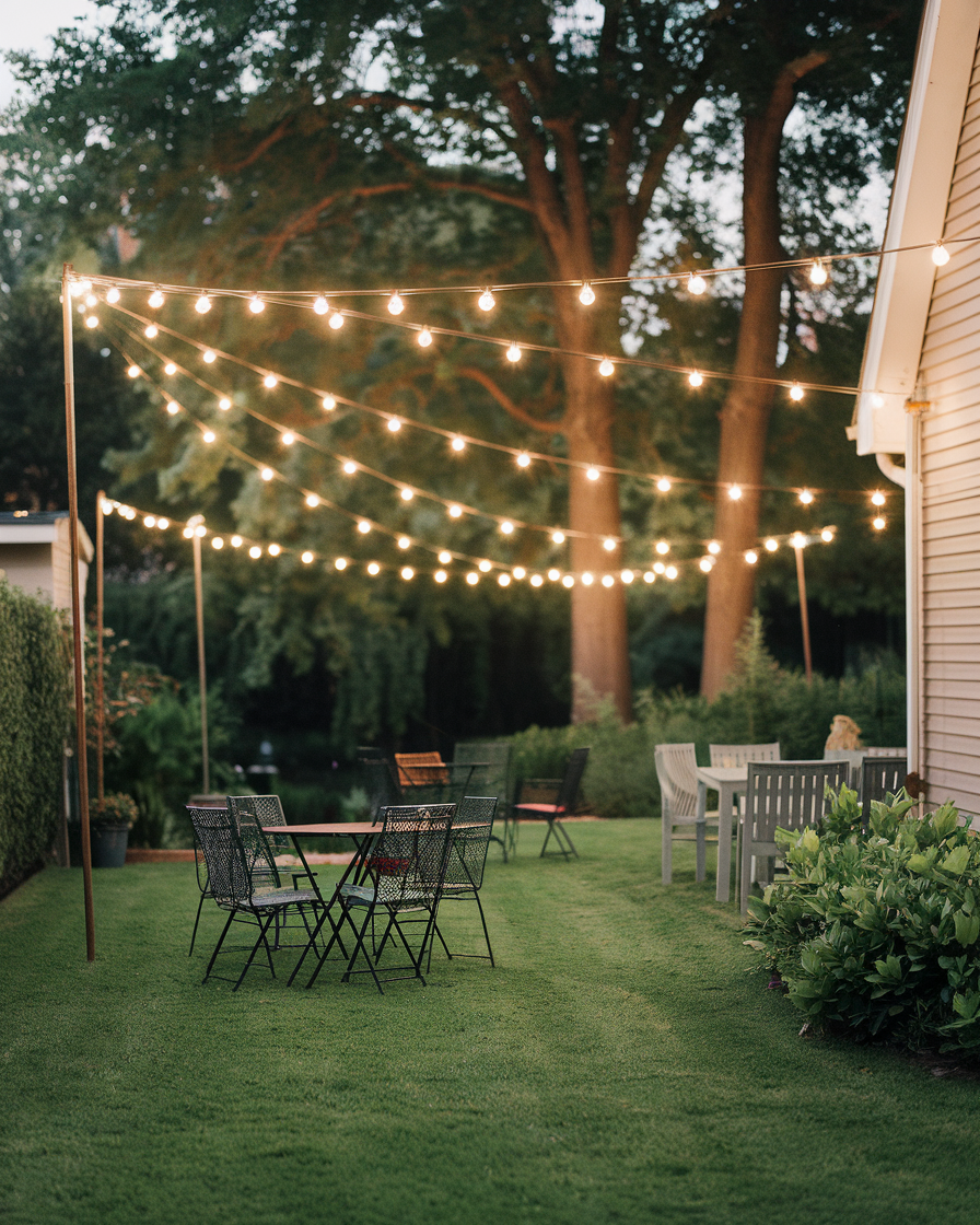 37 Outdoor String Lights Ideas 2025 – Stunning Backyard, Patio, Deck ...
