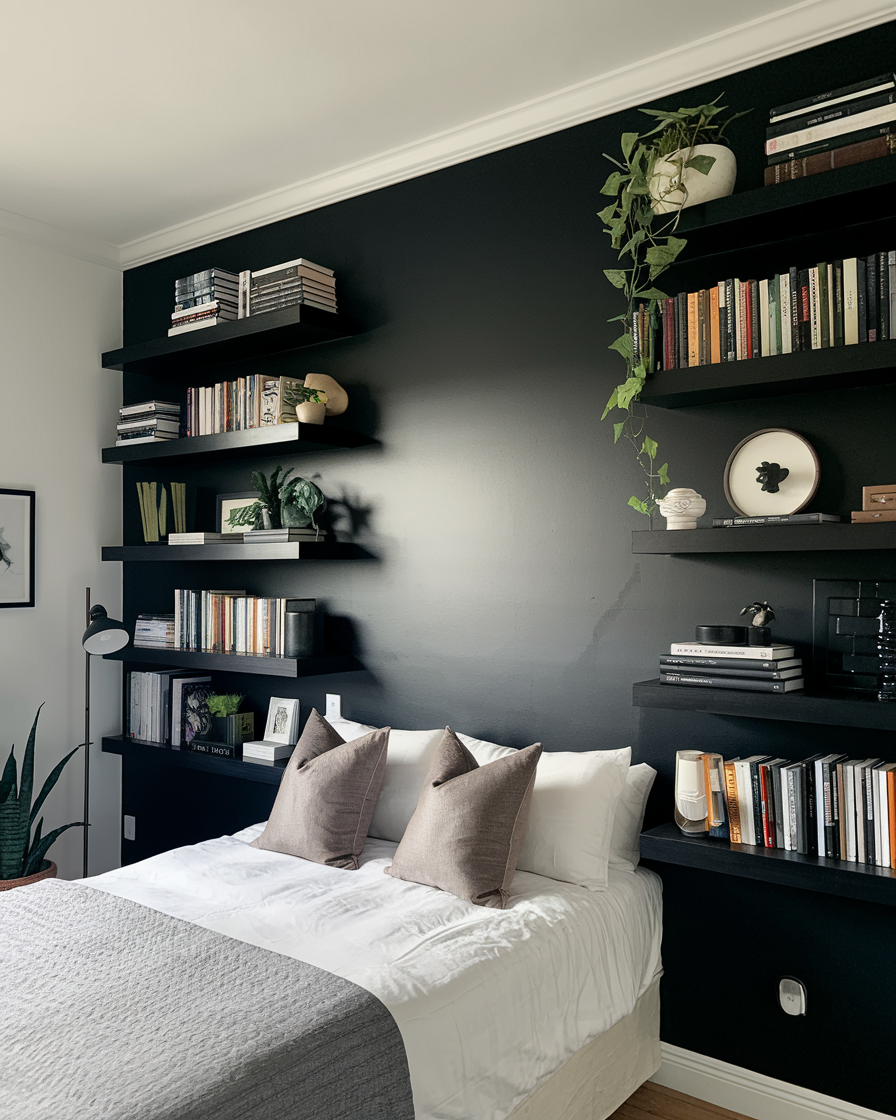 41 Stylish Black Accent Wall Bedroom Ideas 2025 – Bold, Modern, and ...