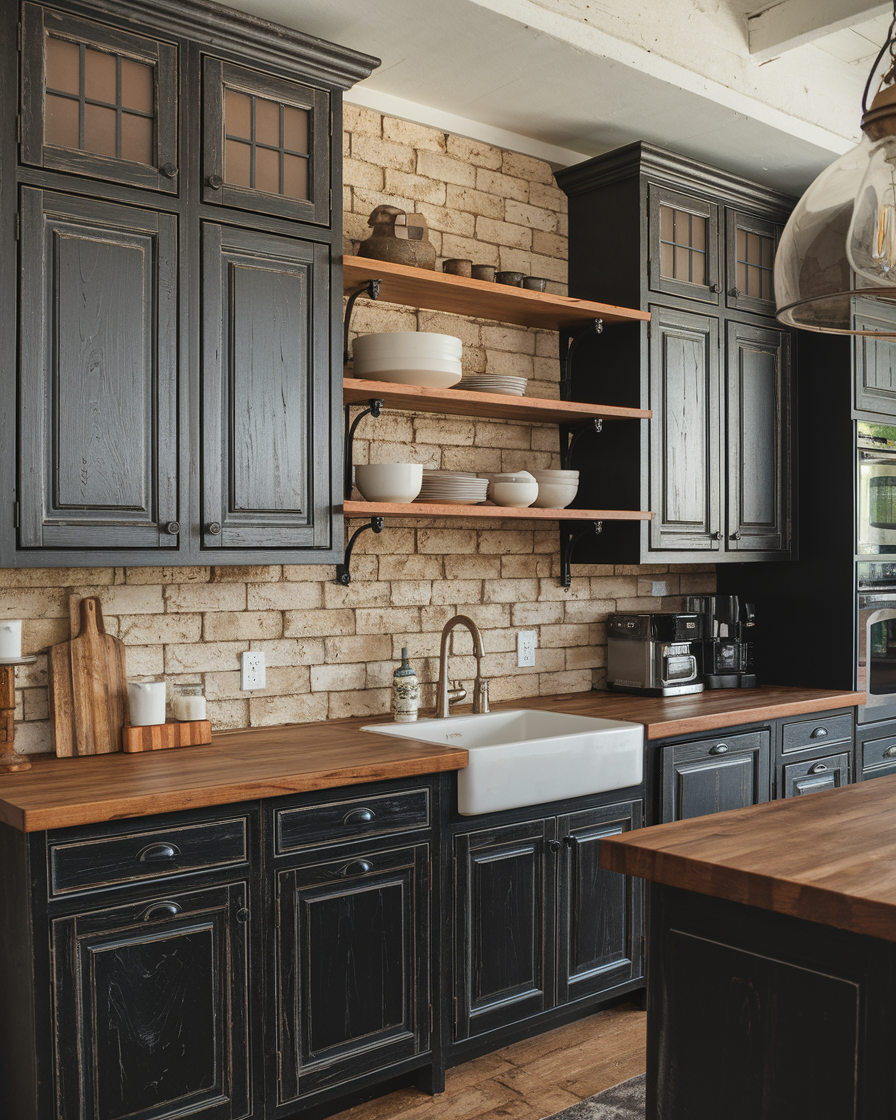 39 Stunning Black Kitchen Cabinets 2025 Ideas – Modern, Rustic & Trendy ...