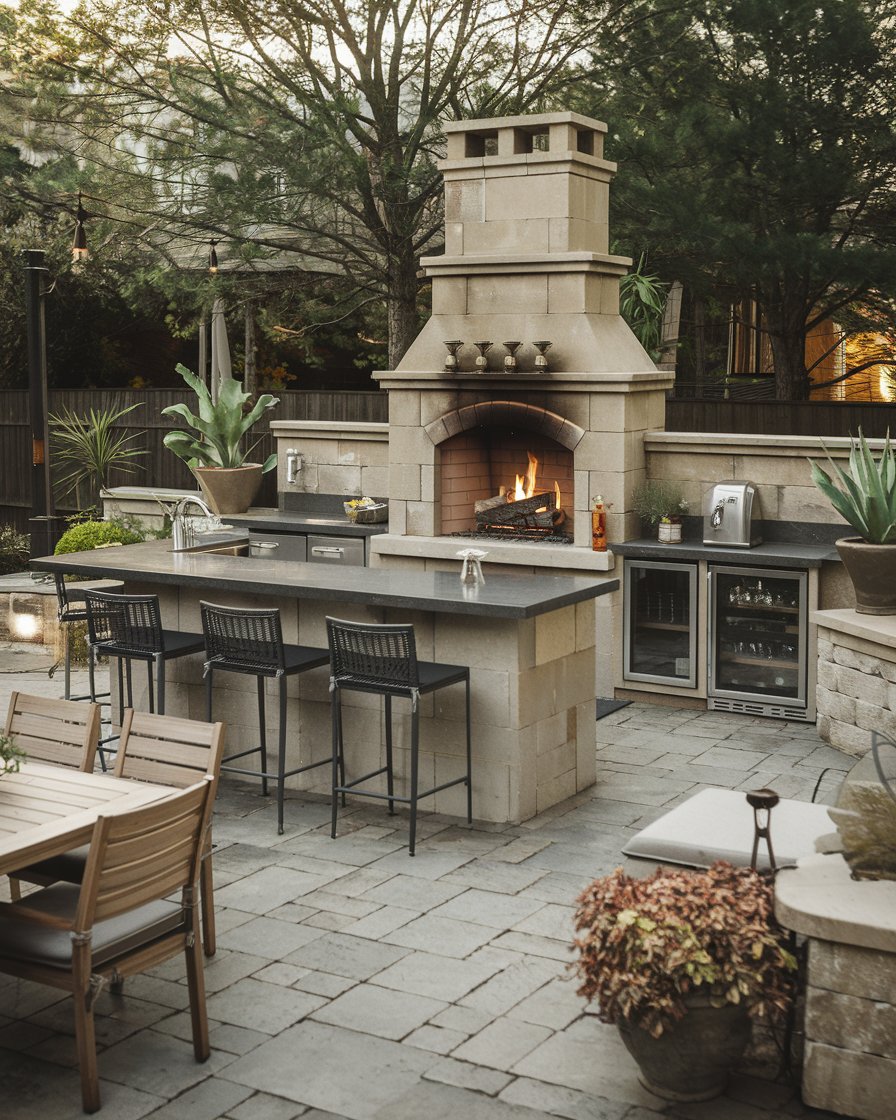 34 Outdoor Fireplace Ideas 2025 to Elevate Your Backyard with Rustic ...