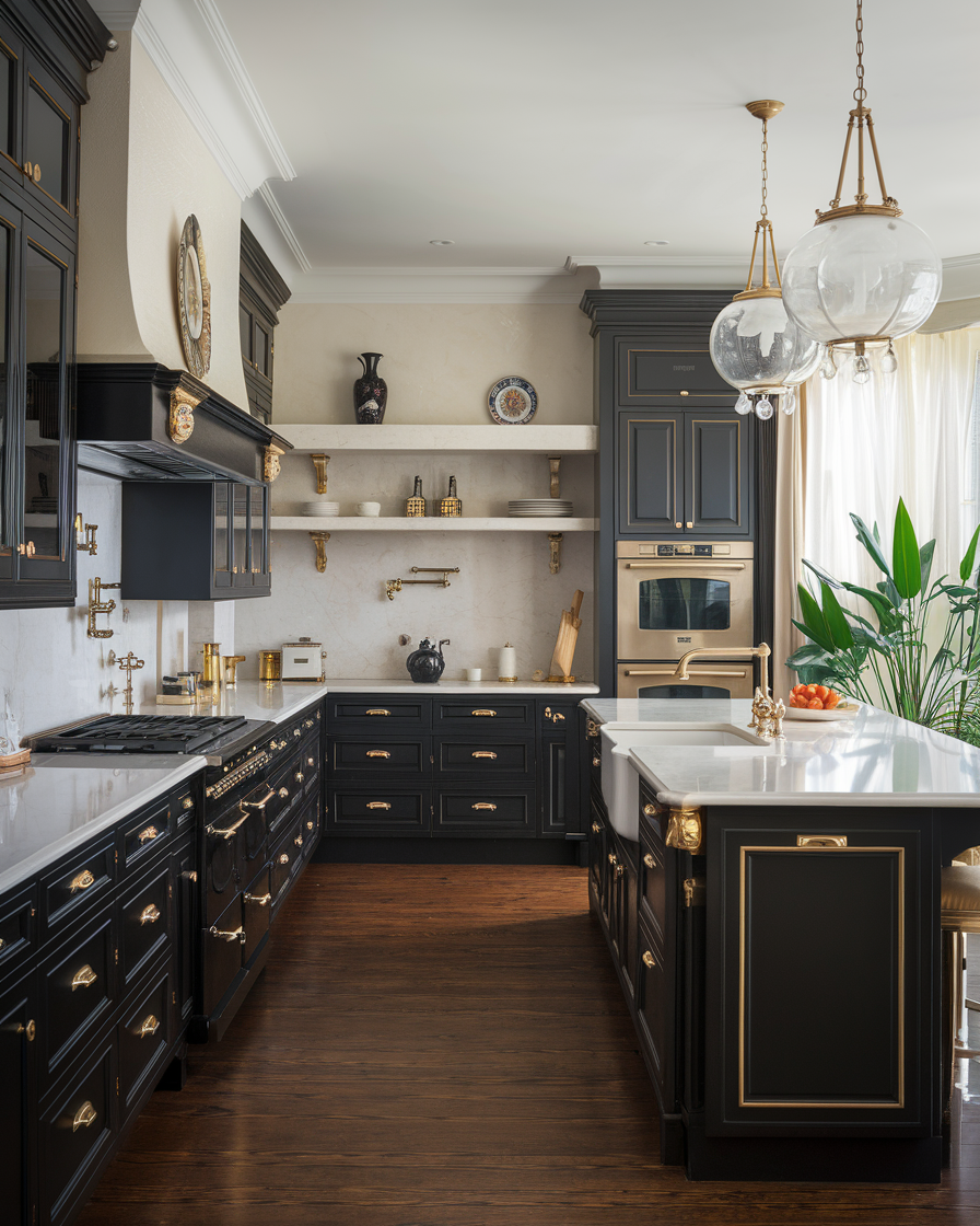 39 Stunning Black Kitchen Cabinets 2025 Ideas – Modern, Rustic & Trendy ...