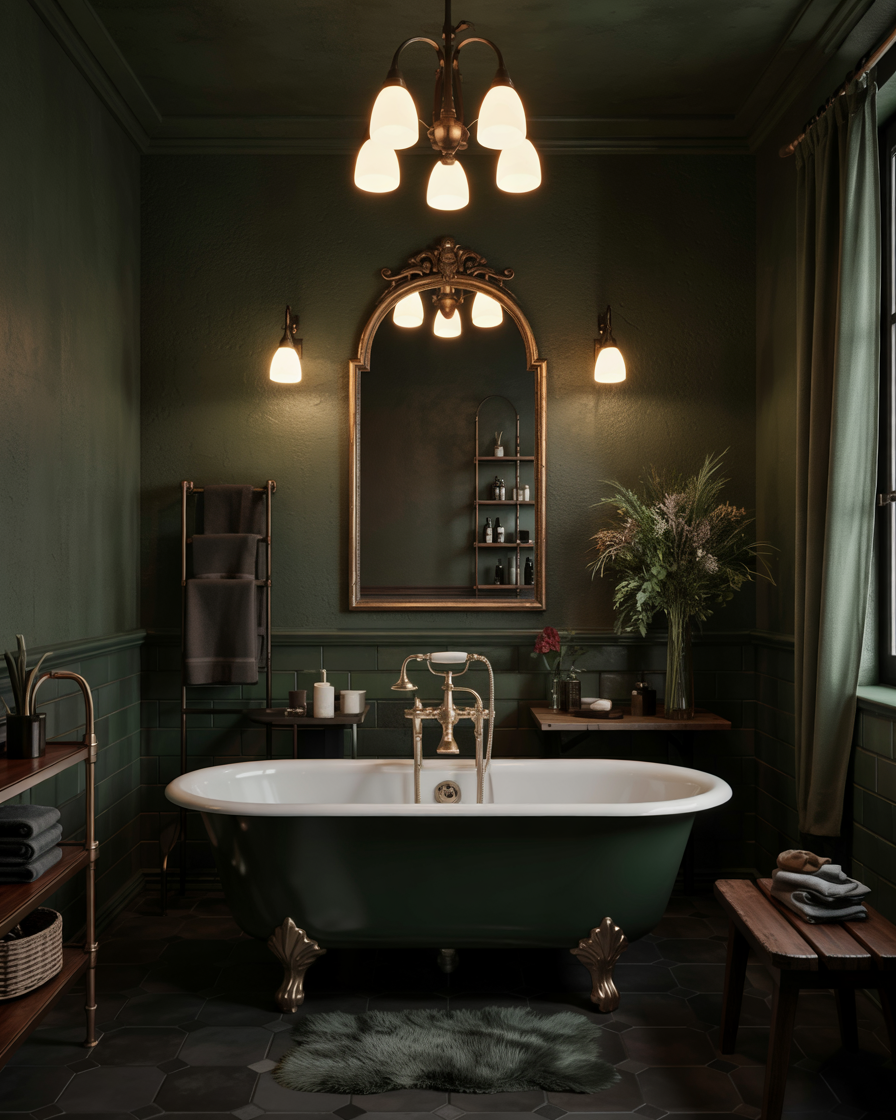 43 Dark Moody Bathroom 2025 Ideas for Color Palettes, Lighting, Tiles ...