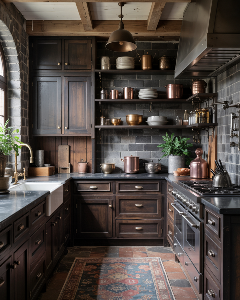 Explore 40 Dark Moody Kitchen Ideas 2025 with Stylish Decor, Cabinet ...