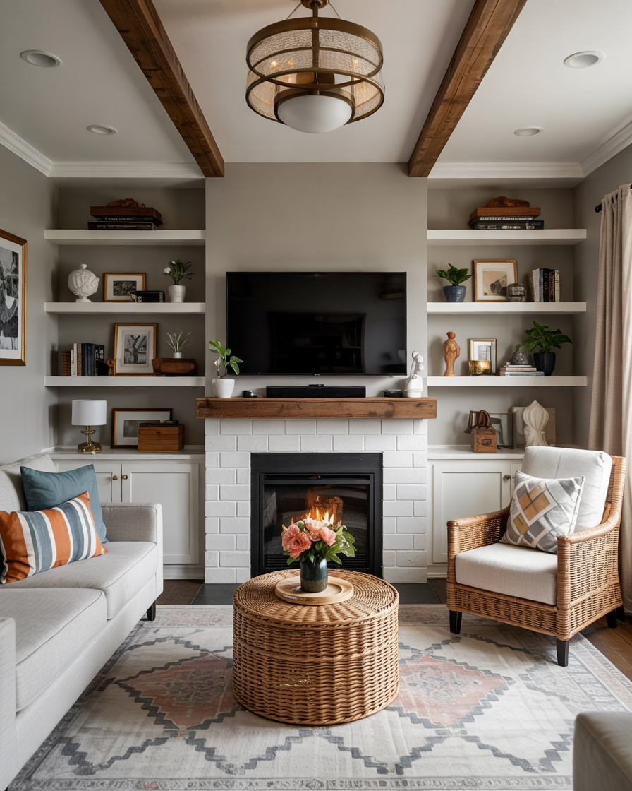 Creative Living Room Accent Wall Ideas 2025 with Bold Paint, Wallpaper ...