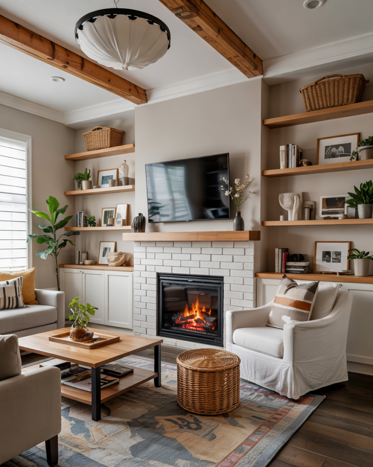 Creative Living Room Accent Wall Ideas 2025 with Bold Paint, Wallpaper ...