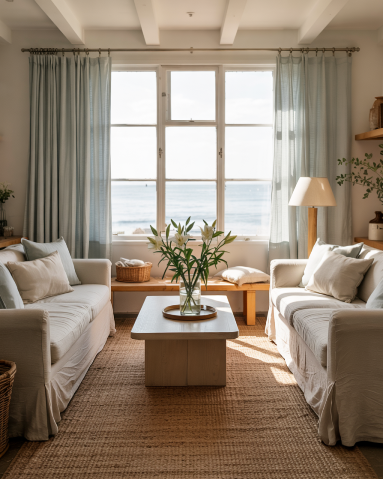 38 Coastal Living Room Ideas with Rugs Furniture and Paint Colors for a ...