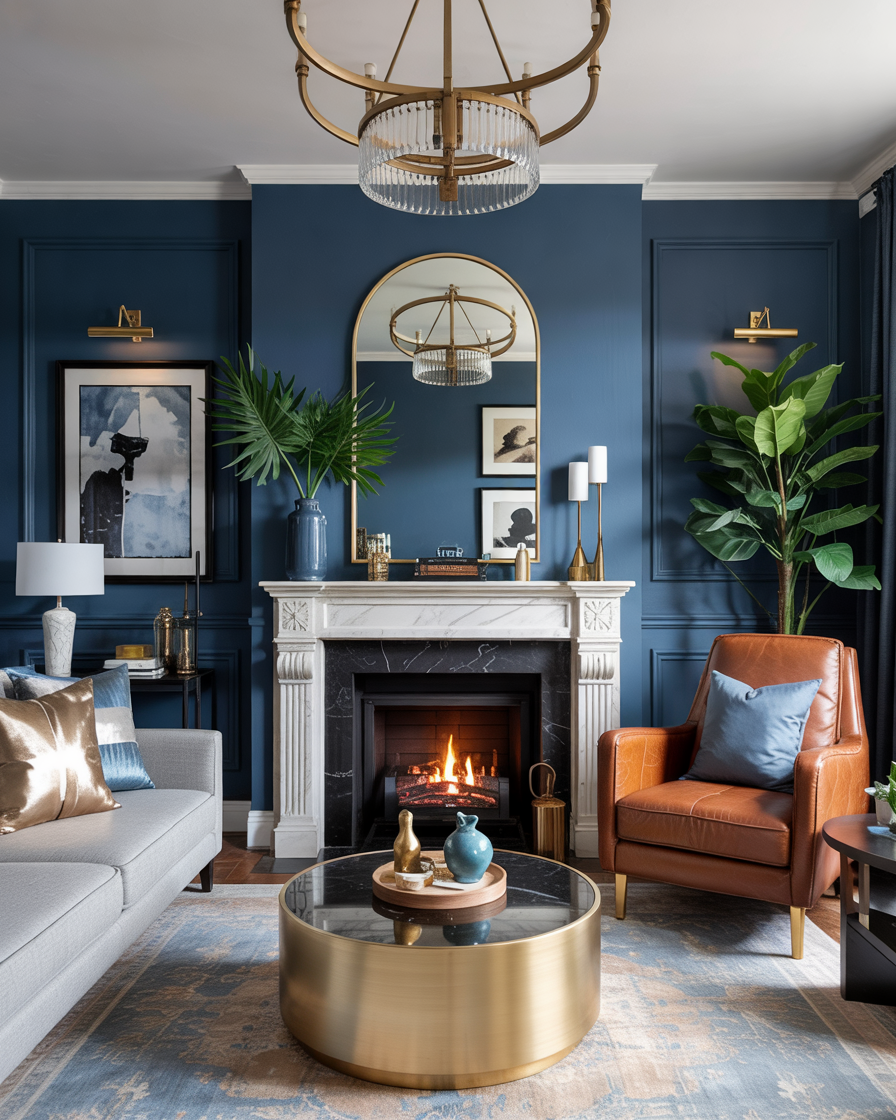 Creative Living Room Accent Wall Ideas 2025 with Bold Paint, Wallpaper ...