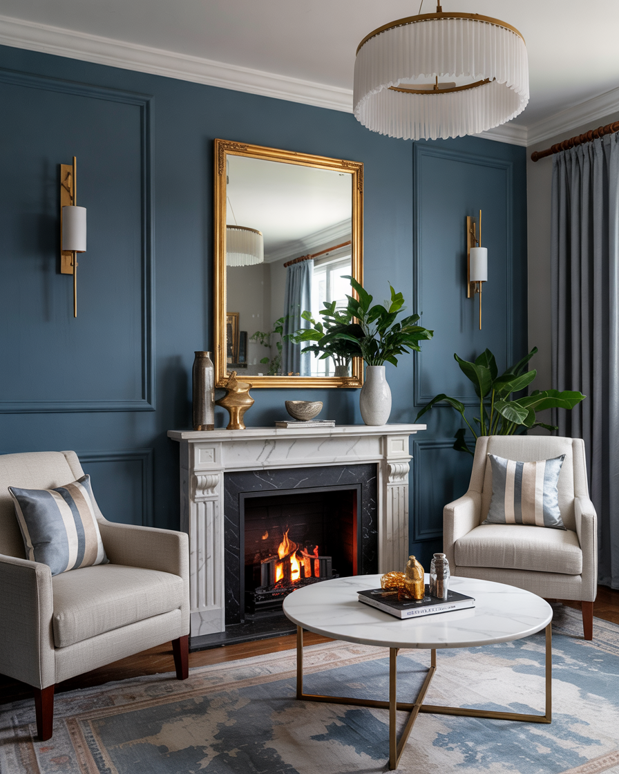 Creative Living Room Accent Wall Ideas 2025 with Bold Paint, Wallpaper ...