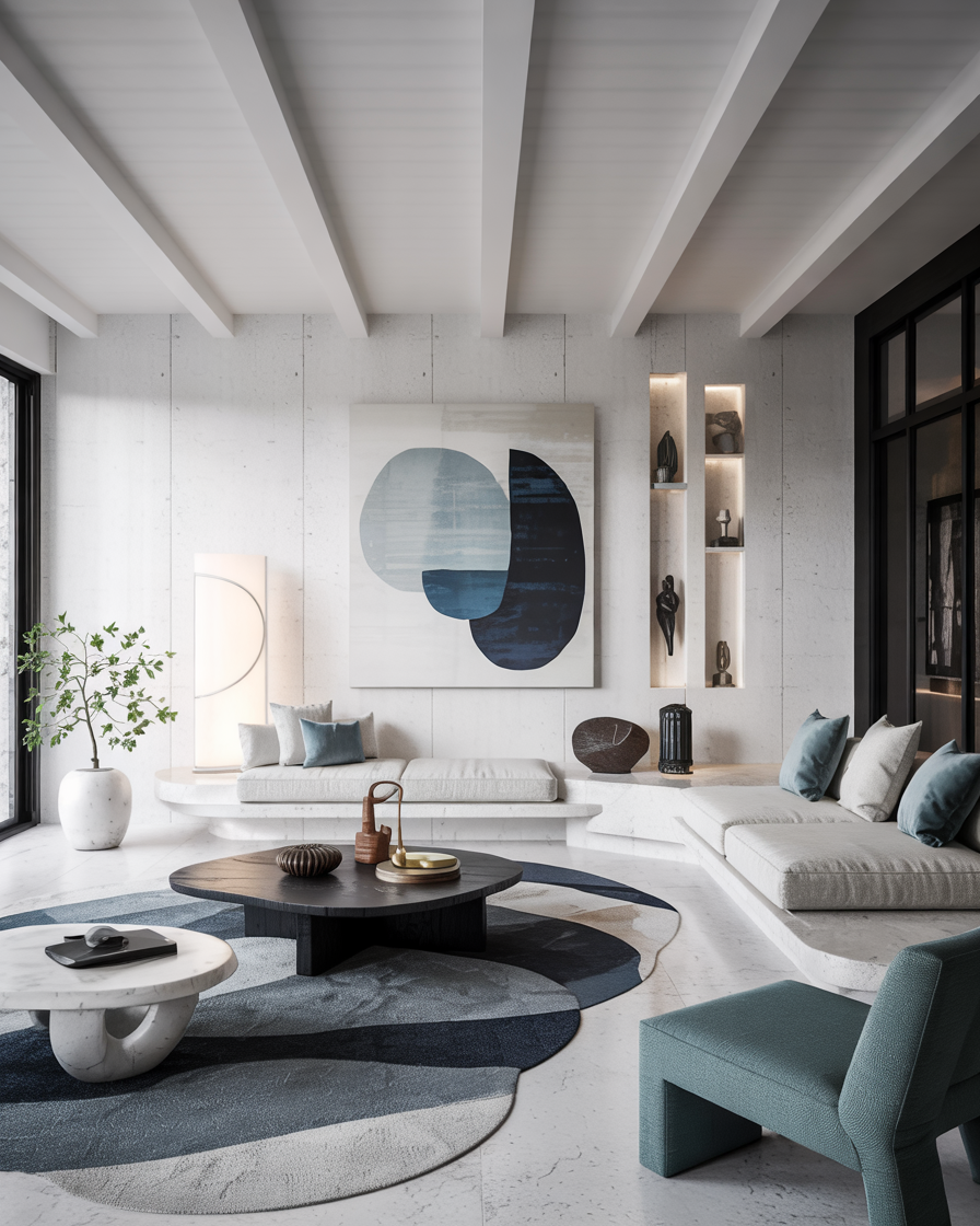 38 Coastal Living Room Ideas with Rugs Furniture and Paint Colors for a ... - Light And Calm Coastal Minimalist Room Colors