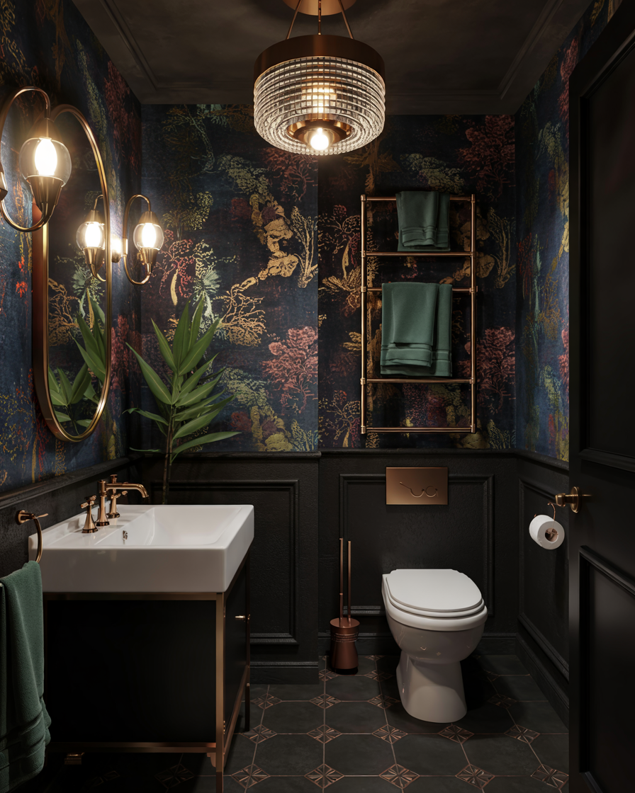 43 Dark Moody Bathroom 2025 Ideas for Color Palettes, Lighting, Tiles ...