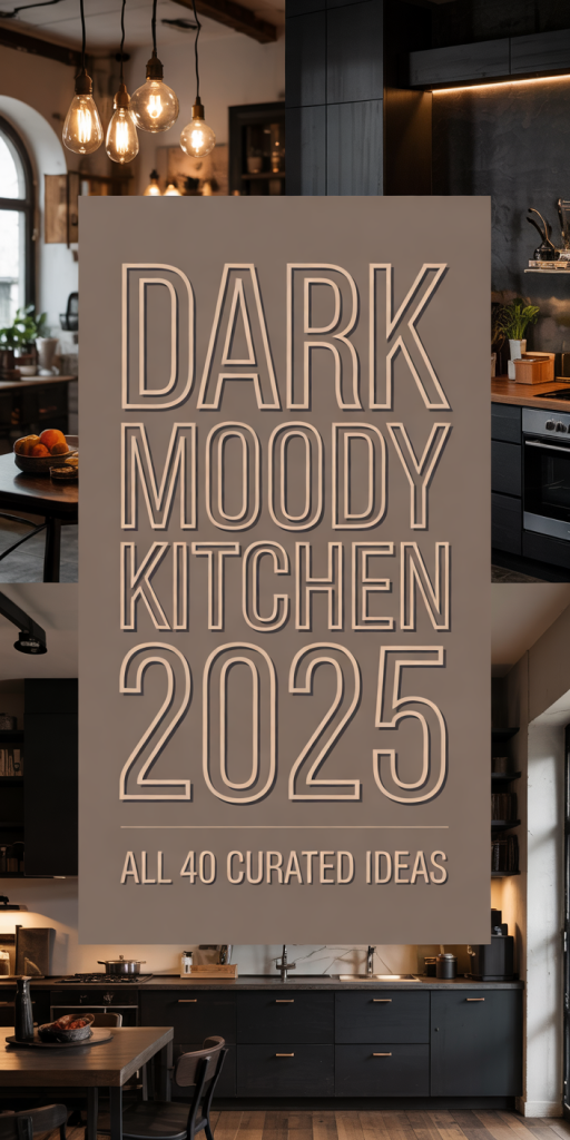Explore 40 Dark Moody Kitchen Ideas 2025 with Stylish Decor, Cabinet ...