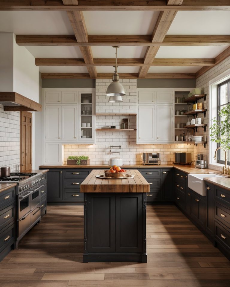 35 Wood Kitchen Ideas 2025 with Rustic Black, Modern Dark, and Sage ...