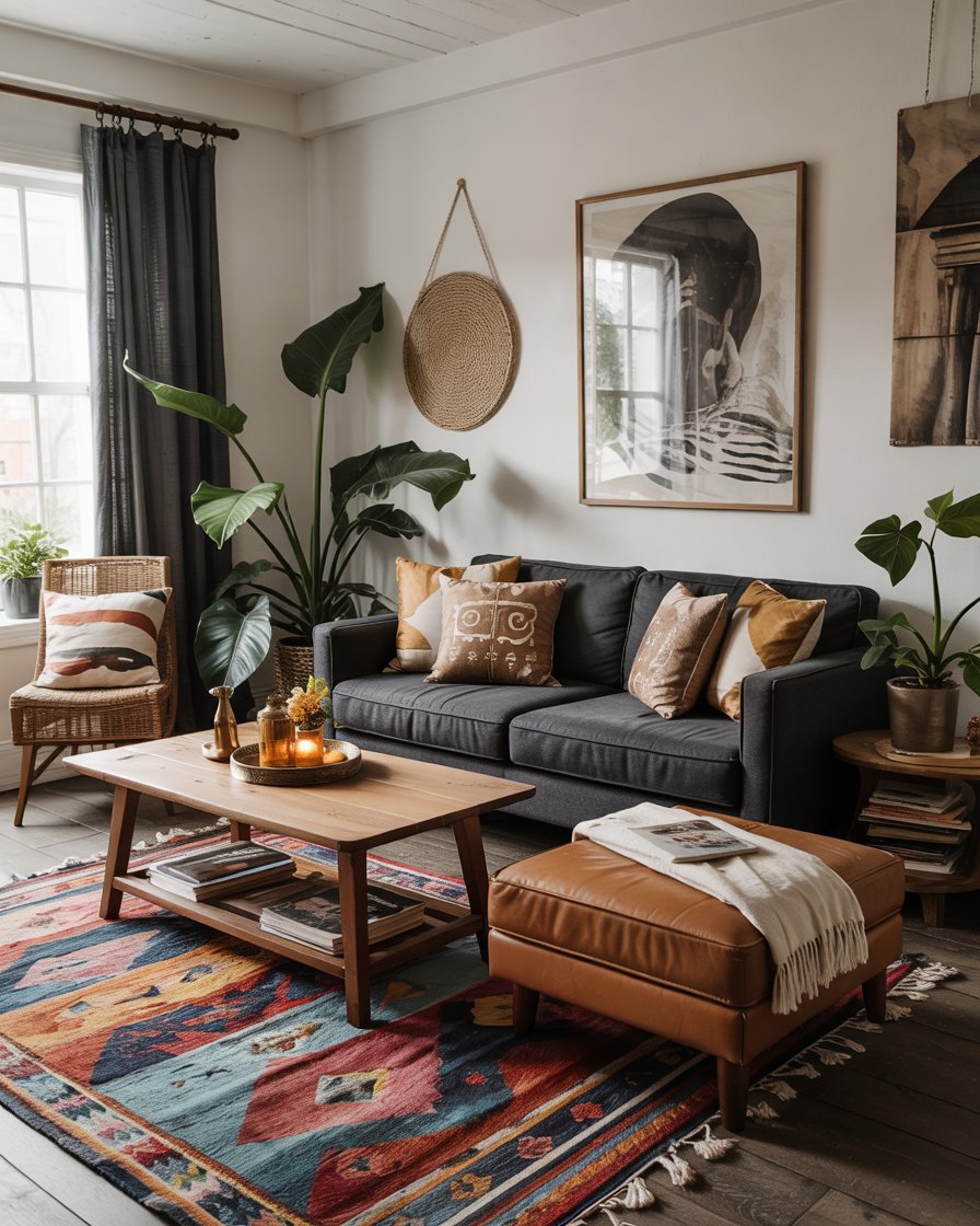 39 Dark Boho Living Room 2025 Ideas with Cozy Decor, Vintage Style, and ...