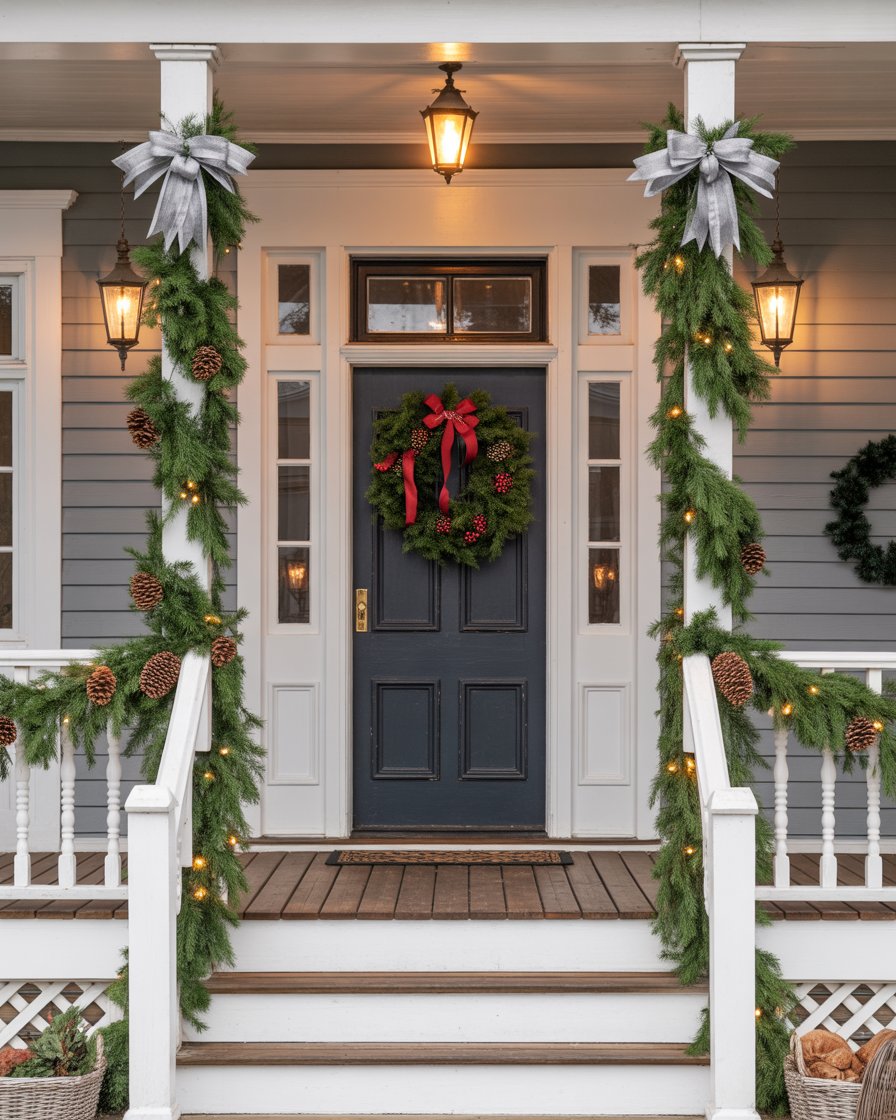 41 Front Porch Christmas Decor 2026 Ideas Rustic Farmhouse Modern ...