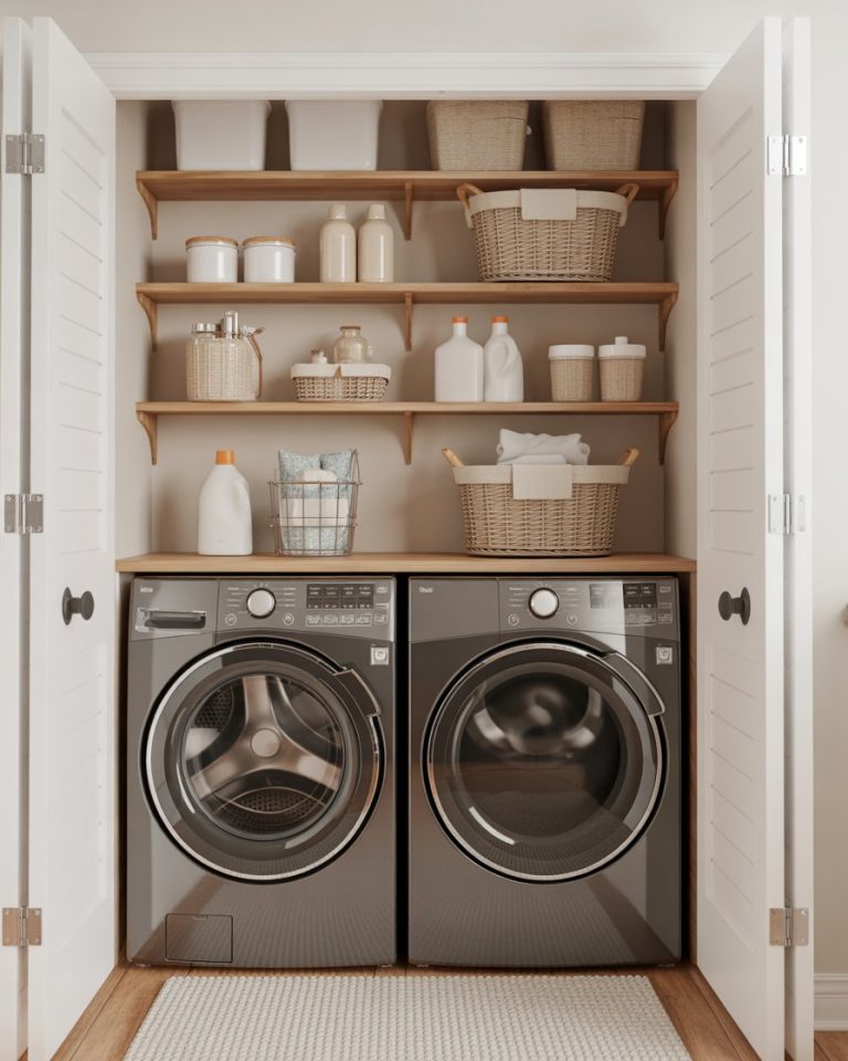 Laundry Room Organization 21 Smart Ideas for Storage Shelves Cabinets ...