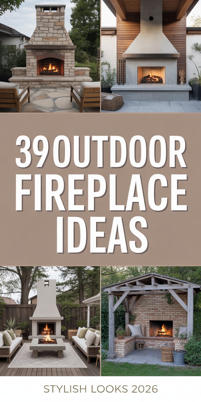 Outdoor Fireplace Ideas for Backyards 39 Cozy Rustic Stone Gas and ...