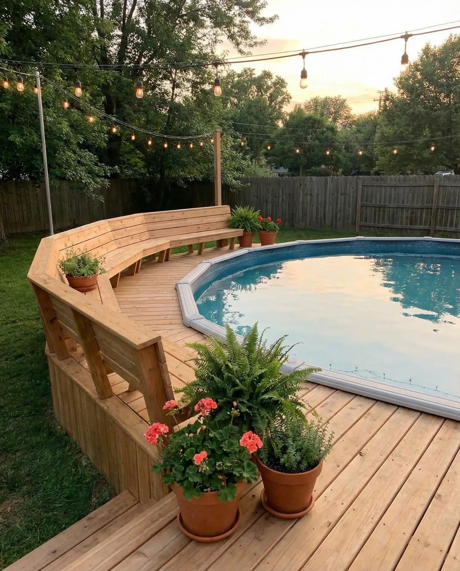 Above-Ground Pool with Wraparound Deck 1