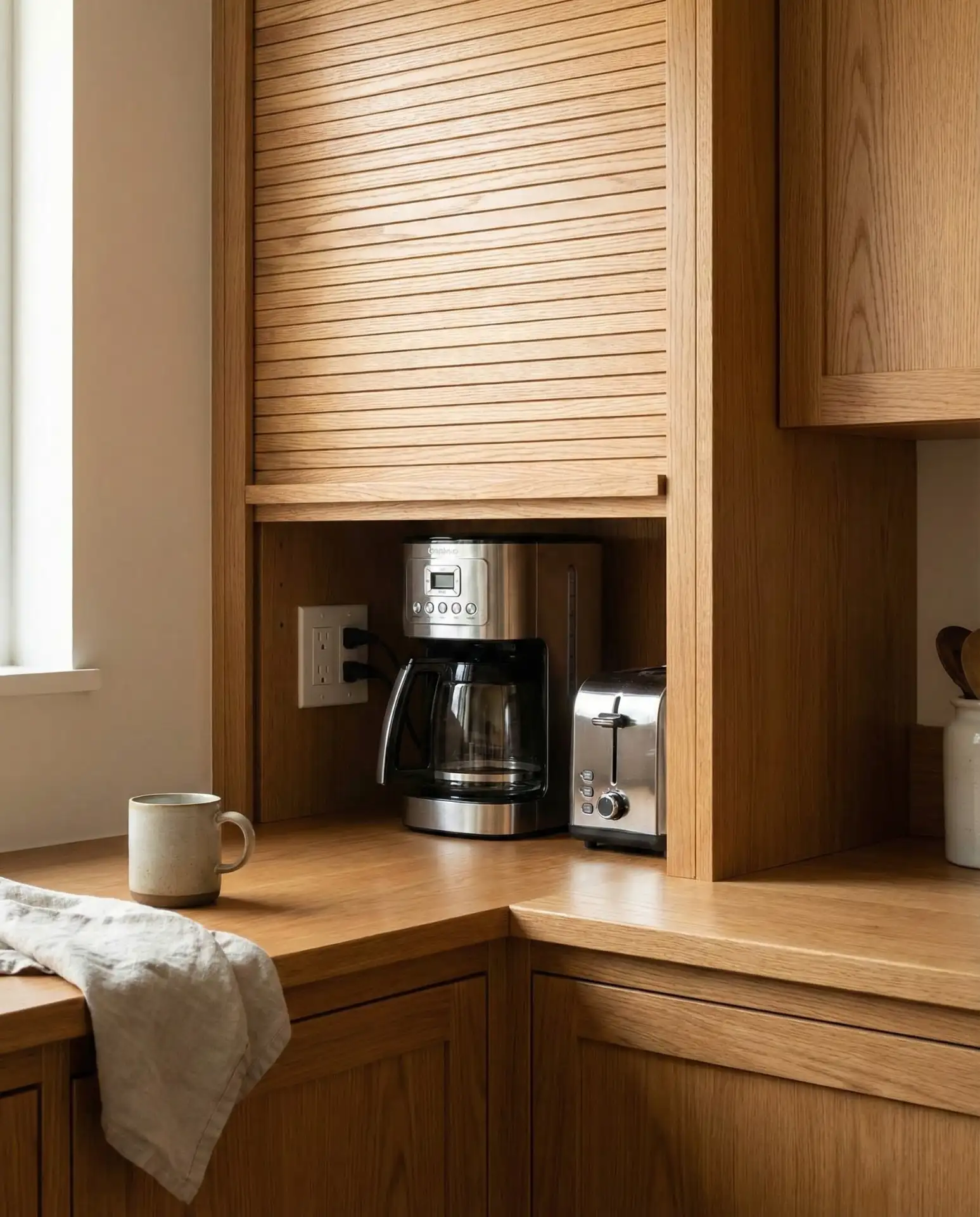 Appliance Garage with Tambour Doors 1