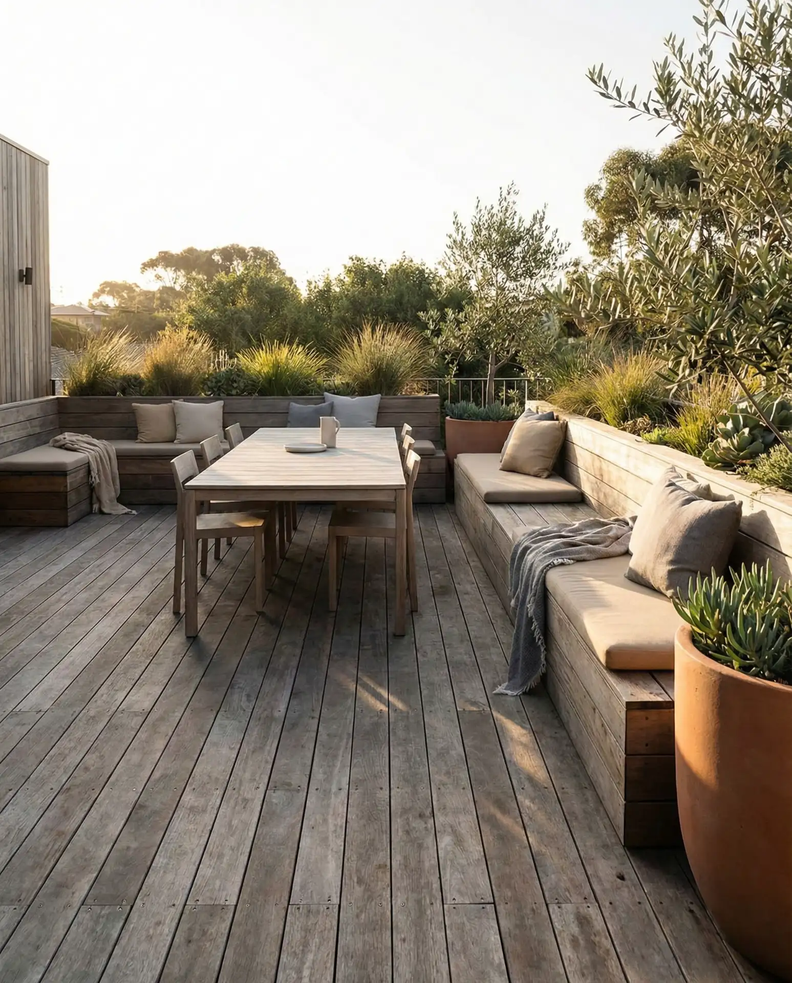 Australian Deck with Built-In Seating 2