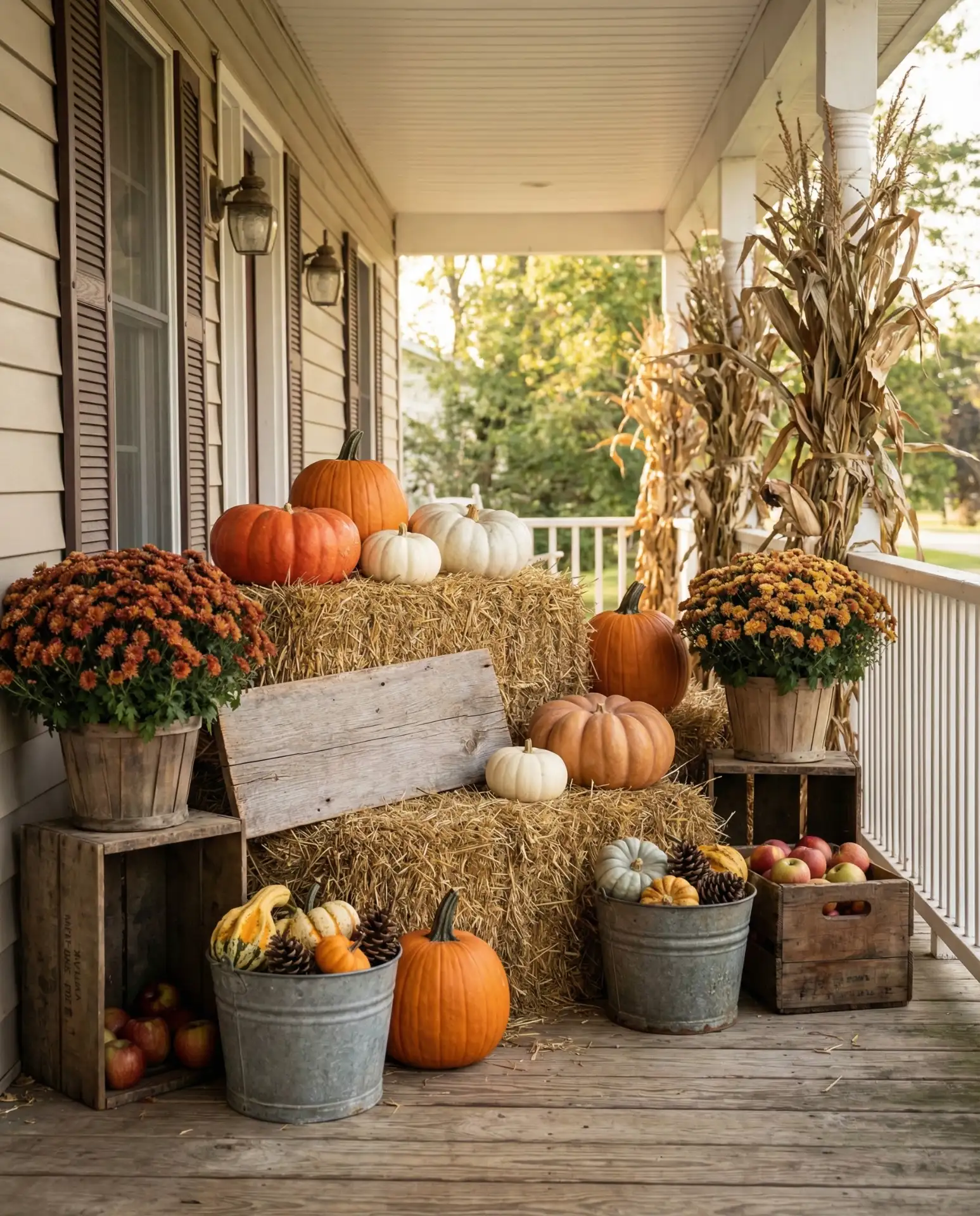 Autumn Harvest Porch Display 1