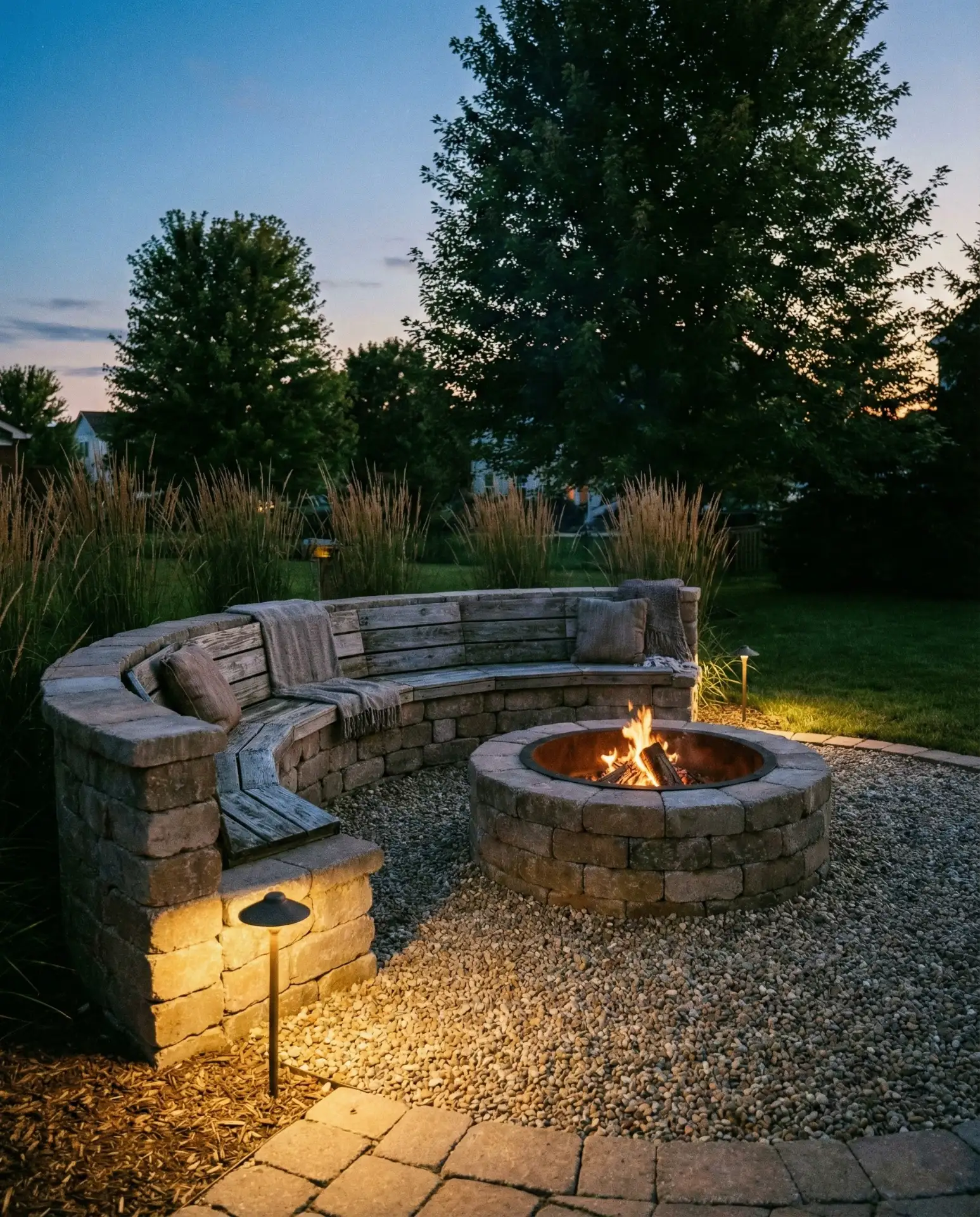 Backyard Campfire Circle with Seating 1