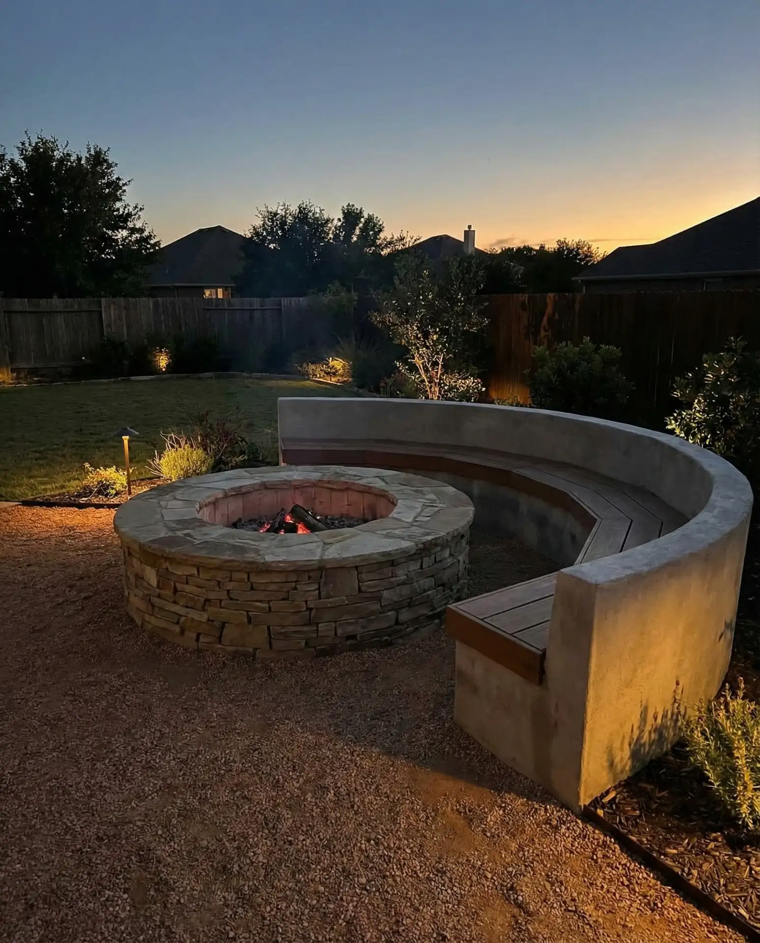 Backyard Campfire Circle with Seating 2
