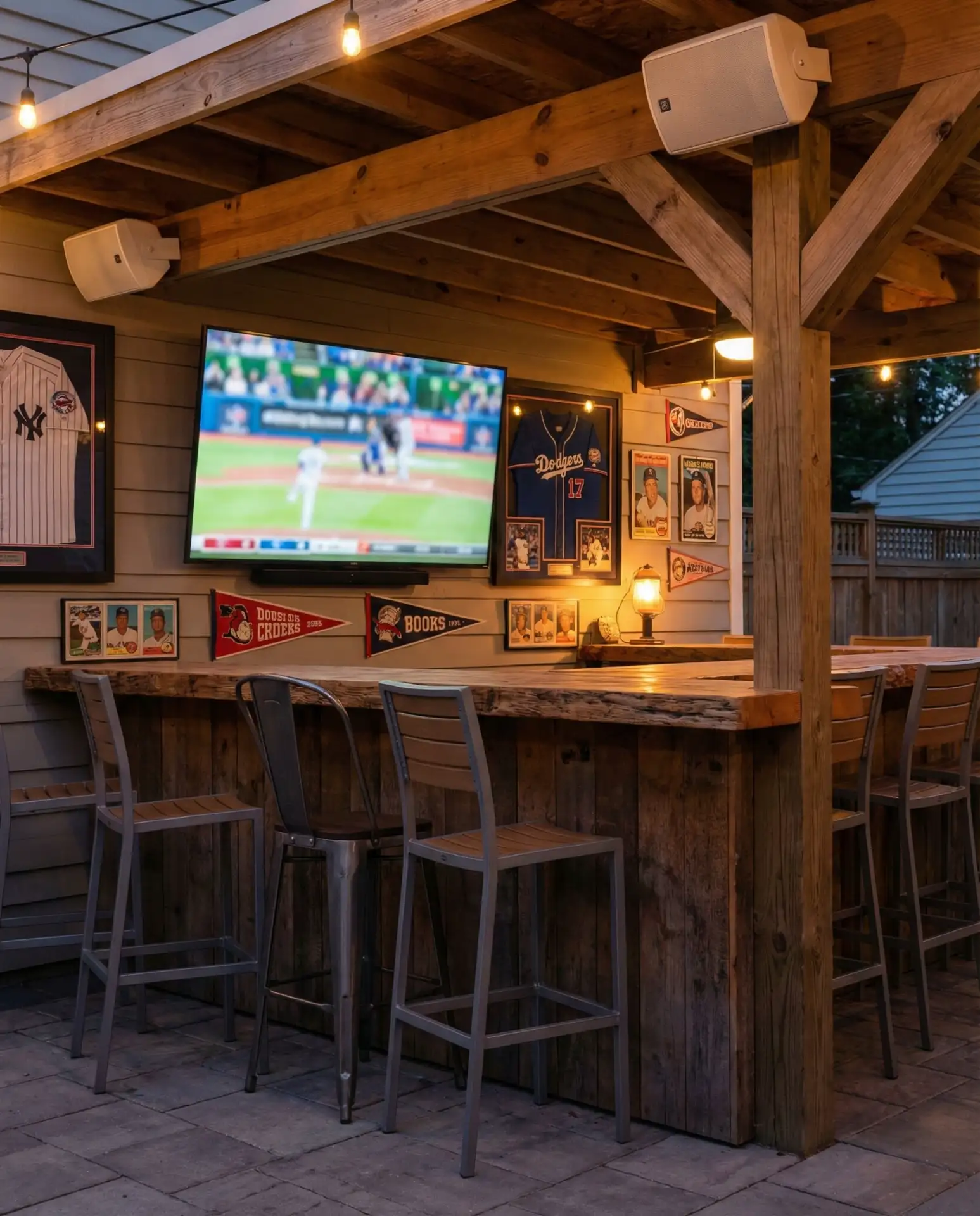 Bar with Built-In TV for Sports Viewing 2