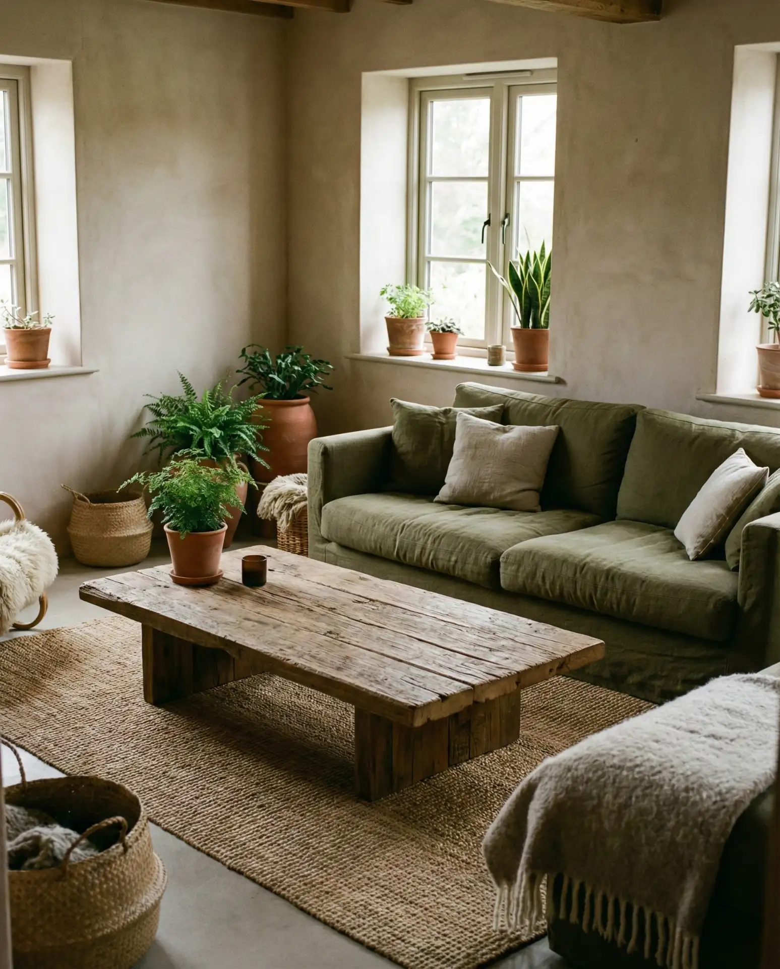 Blue Living Room with Coastal Calm and Textured Layers 1