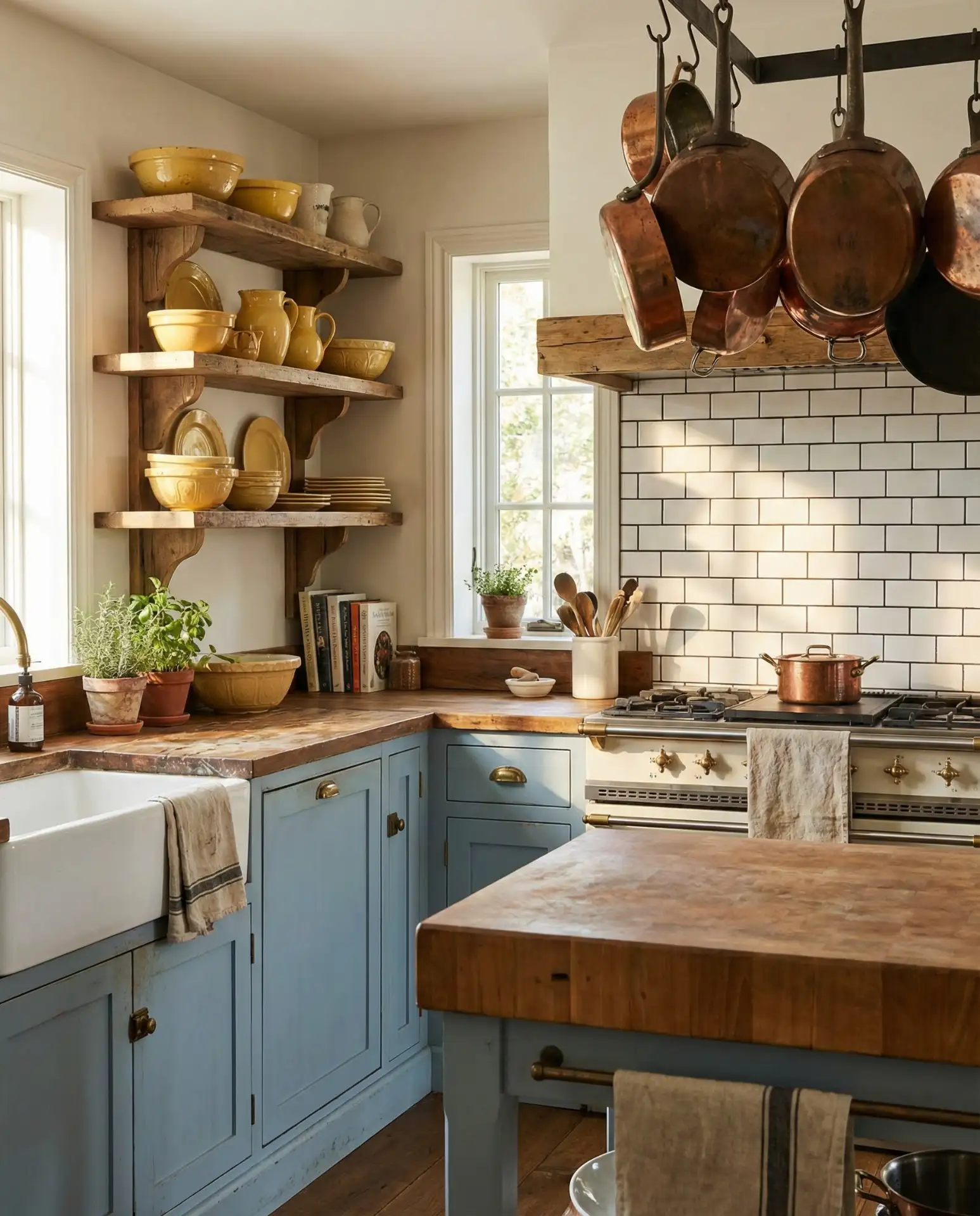 Blue and Yellow Provençal Kitchen 2