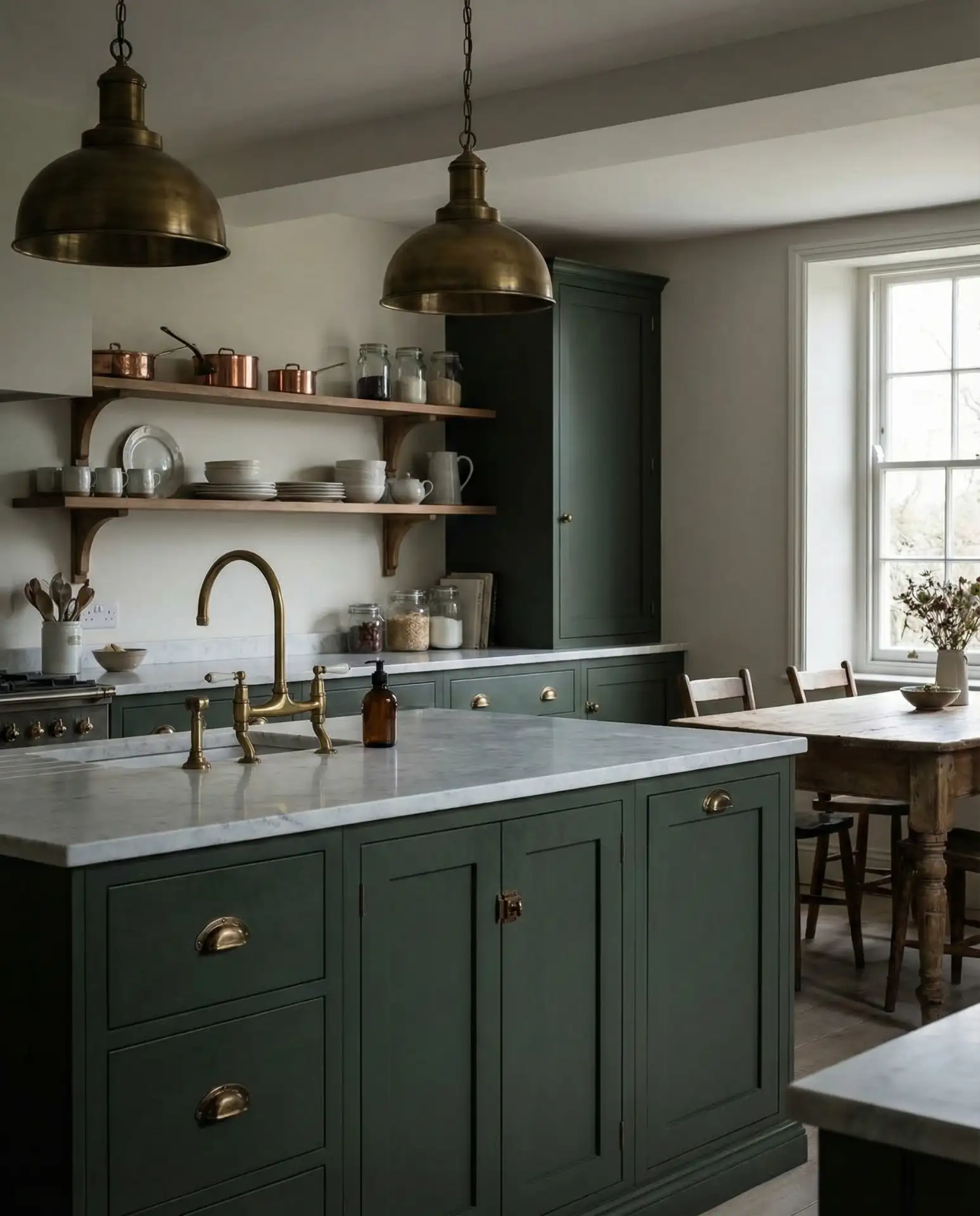 Bold Aesthetic with Dark Cabinetry and Brass 2