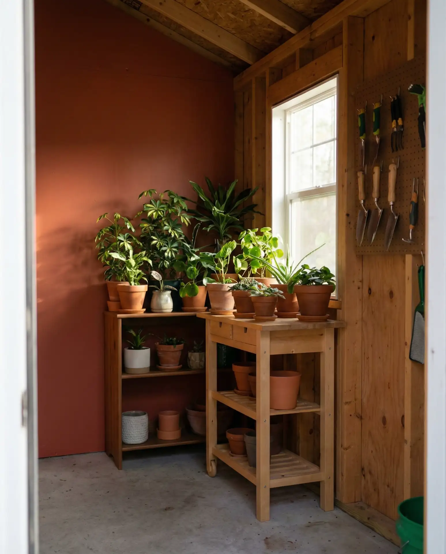 Bold Painted Accent Wall on Exterior Shed 2