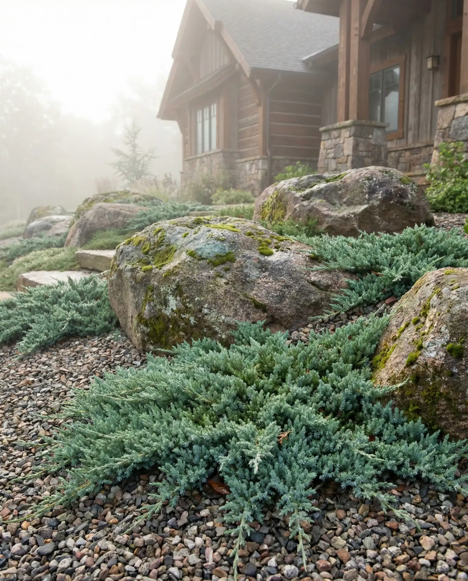 Boulder and Juniper Alpine Scene 2