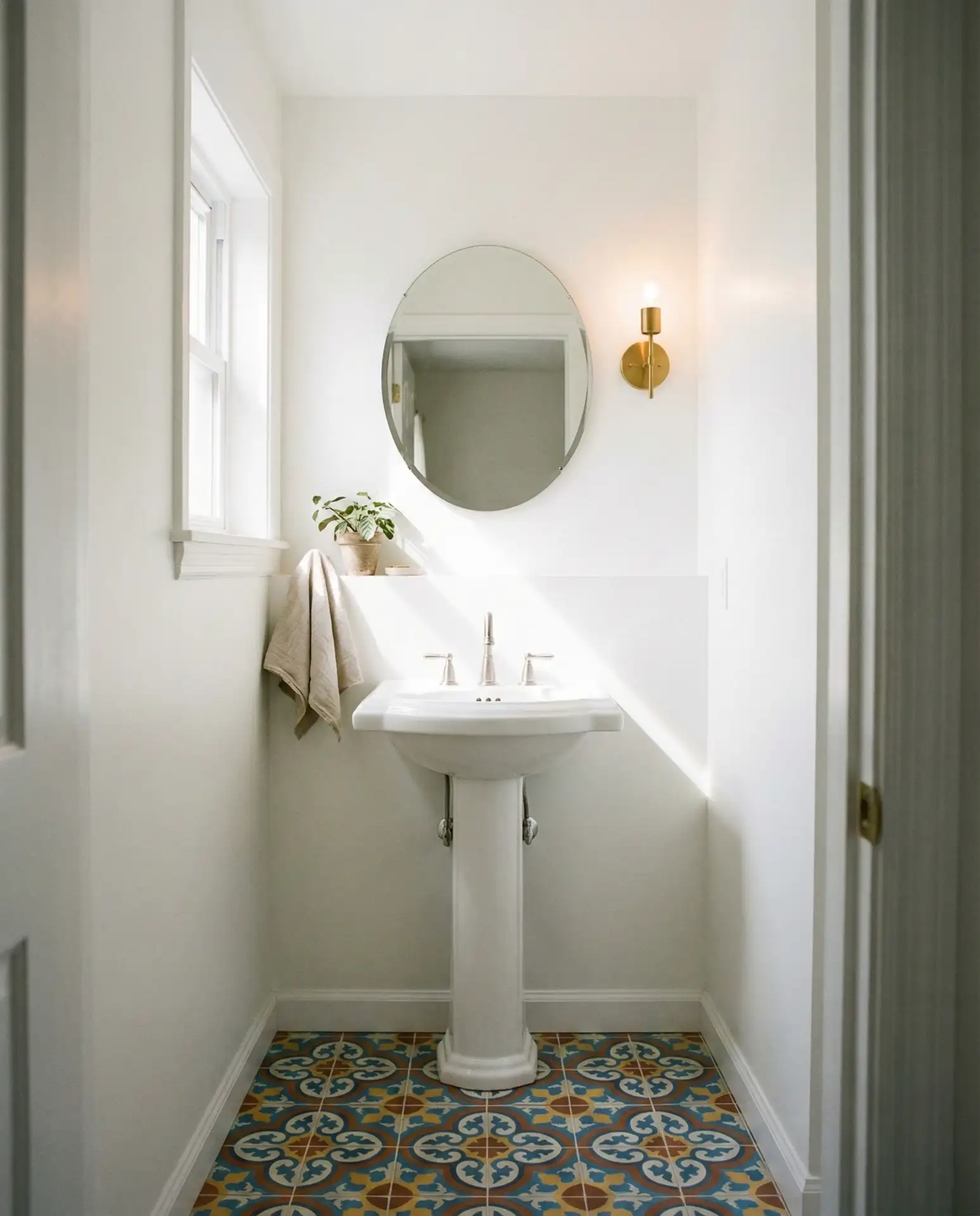 Bright White with Colorful Tile Accents 1