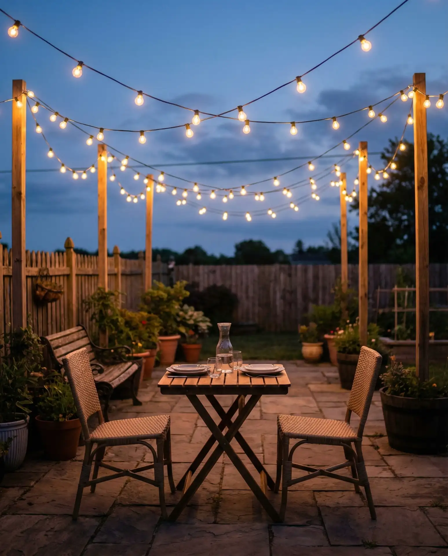 Budget DIY String Light Canopy 1