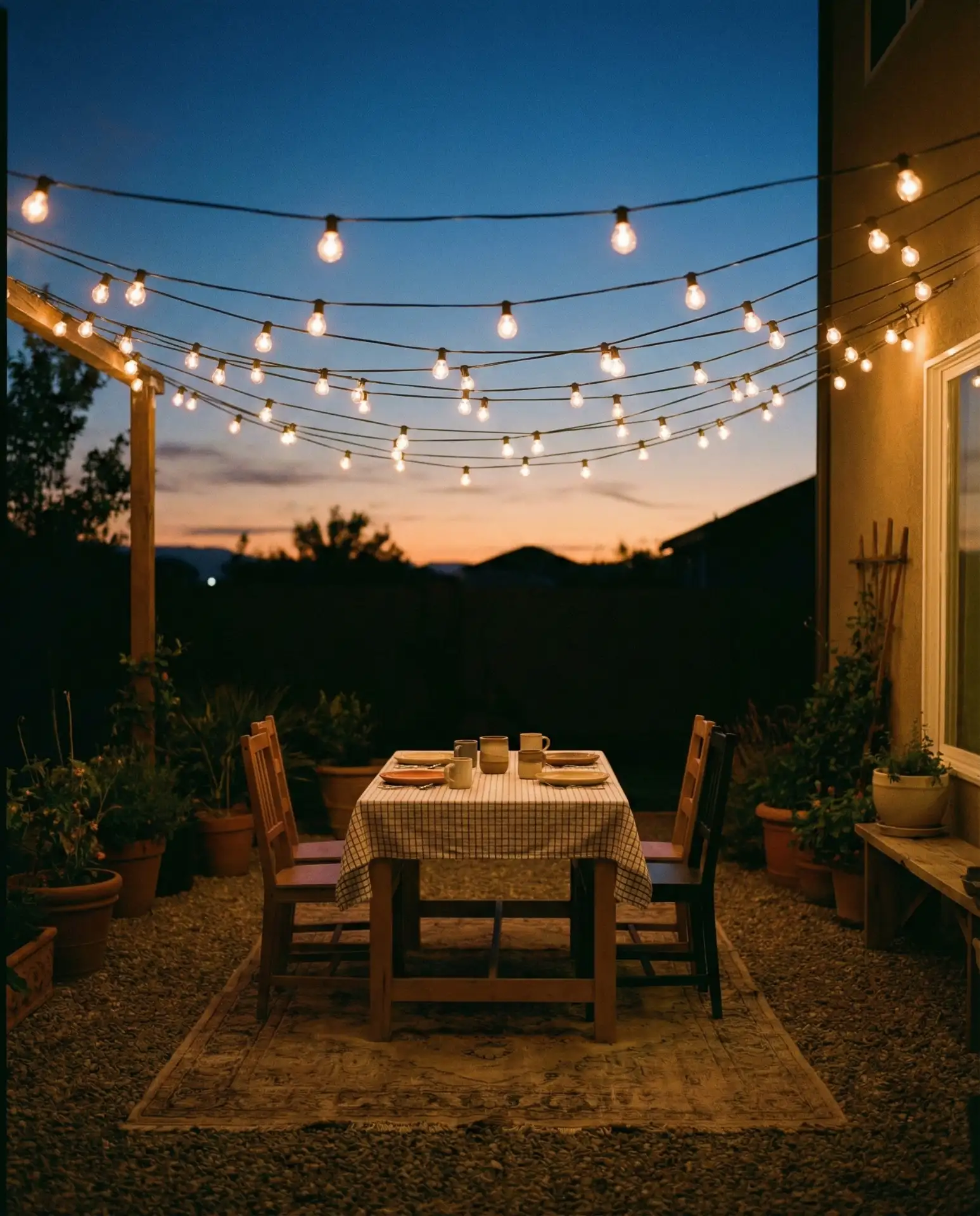 Budget DIY String Light Canopy 2