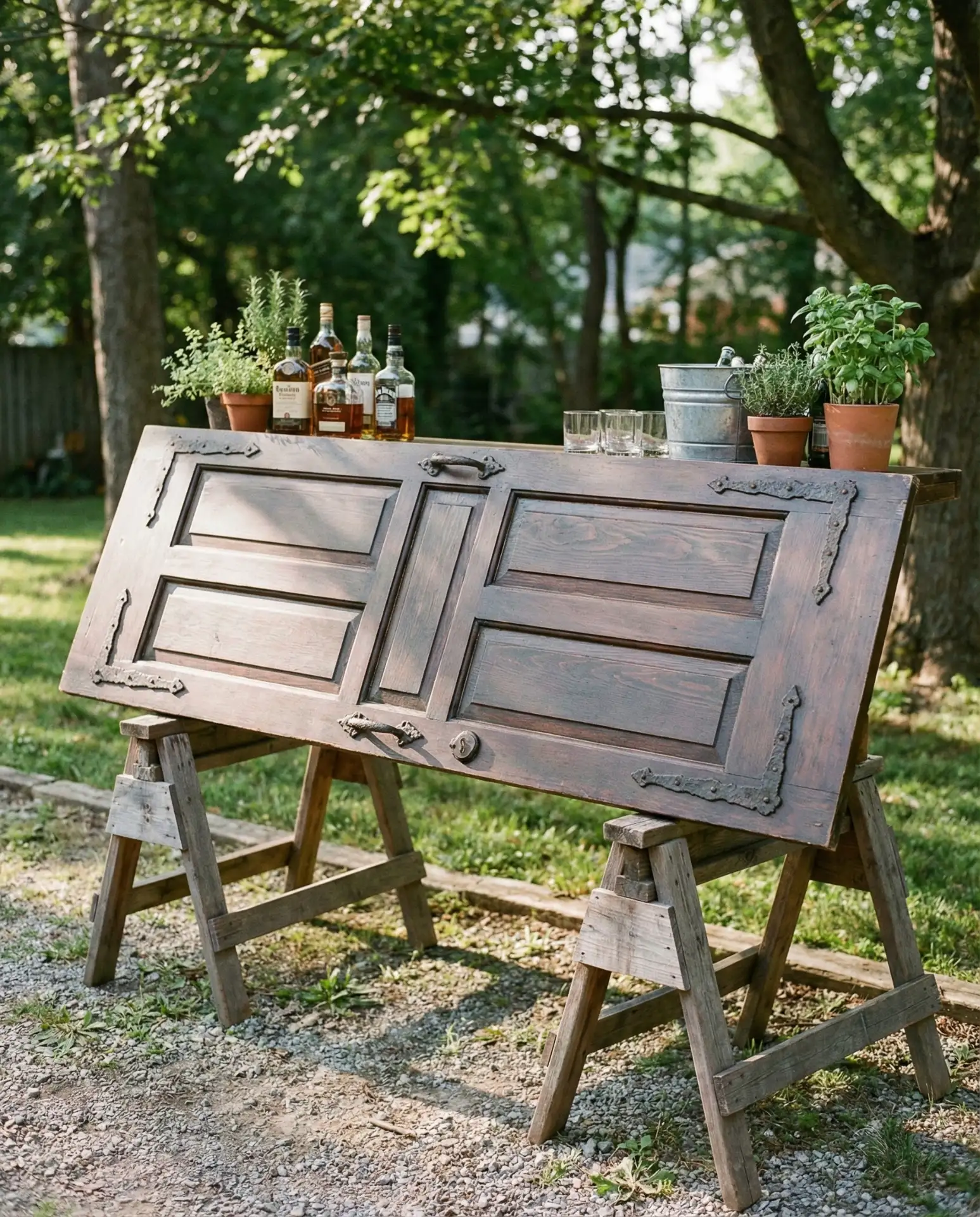 Budget-Friendly Upcycled Door Bar 1