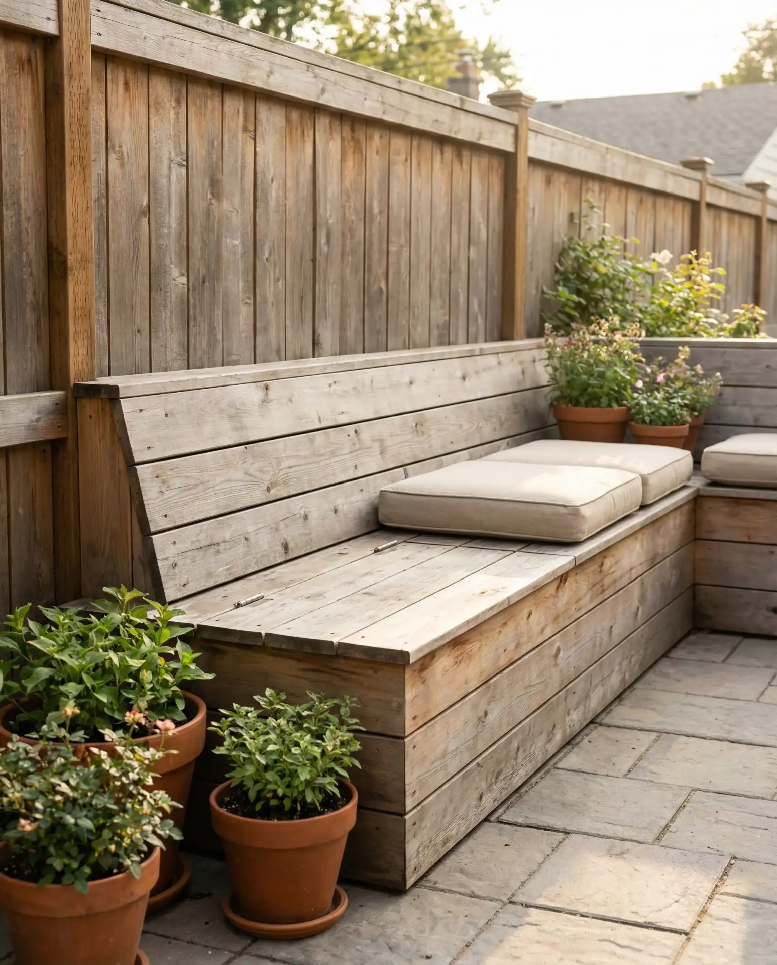 Built-In Bench with Storage Underneath 2