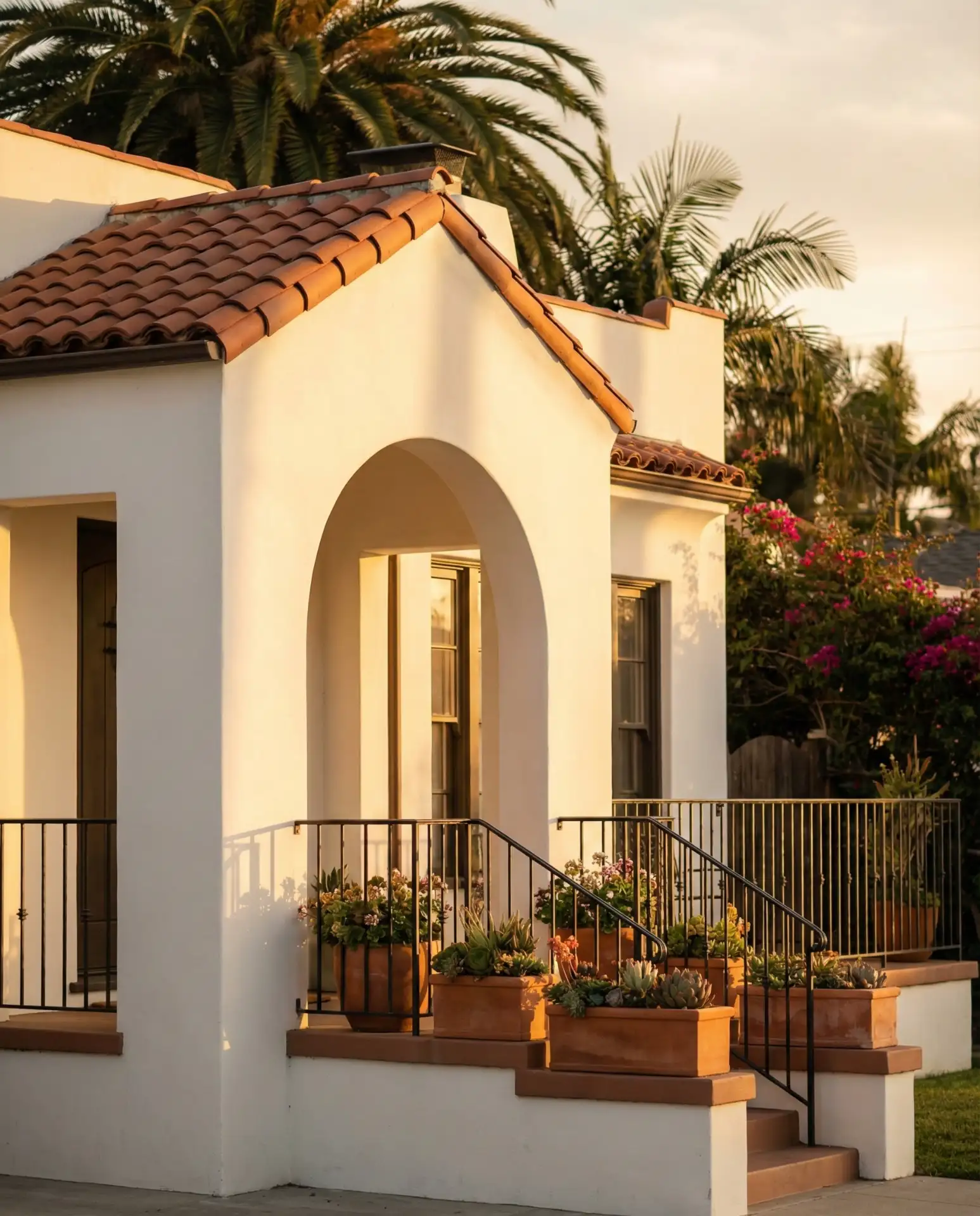 California Bungalow with Stucco and Tile