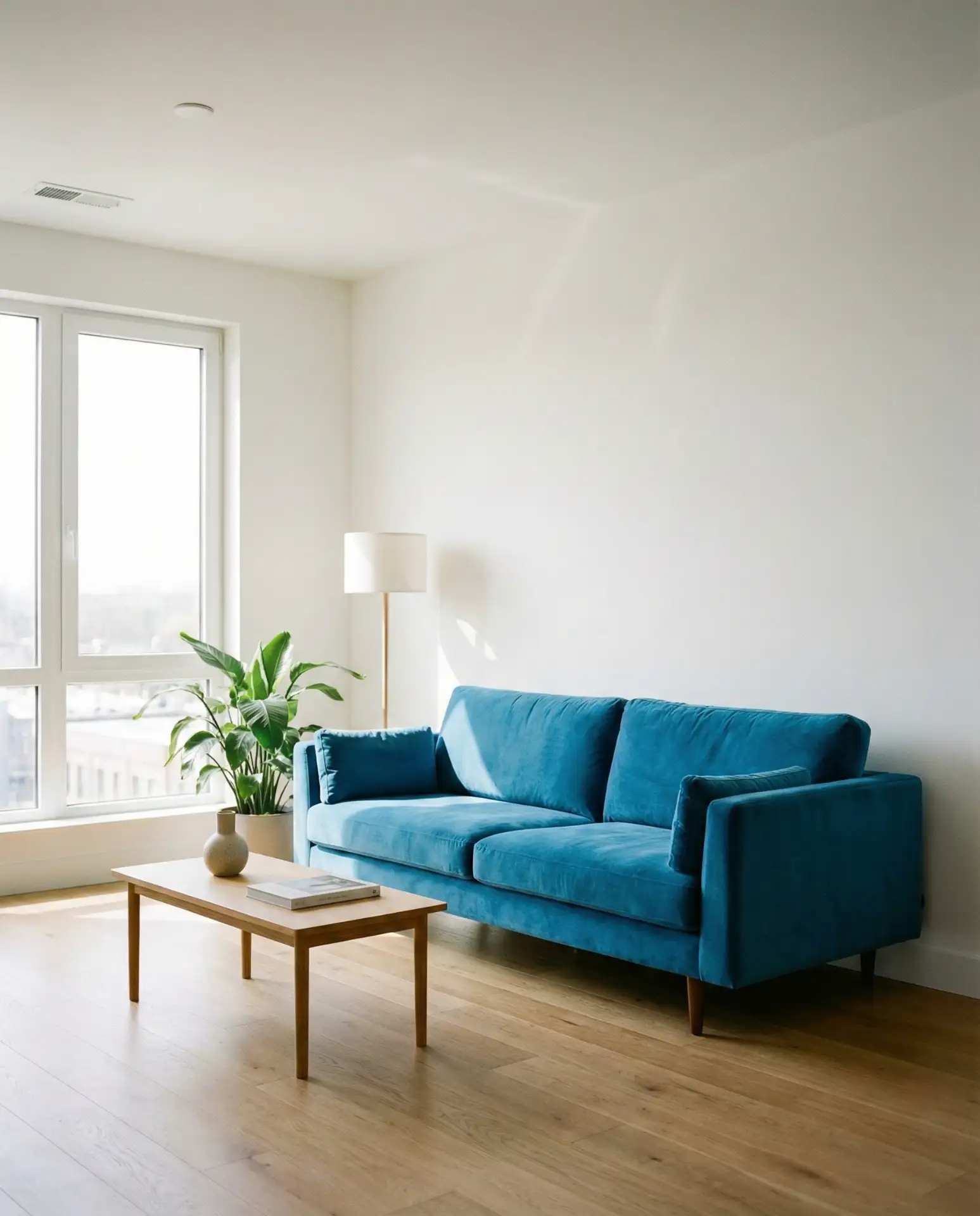 Cerulean Blue Statement Sofa 1