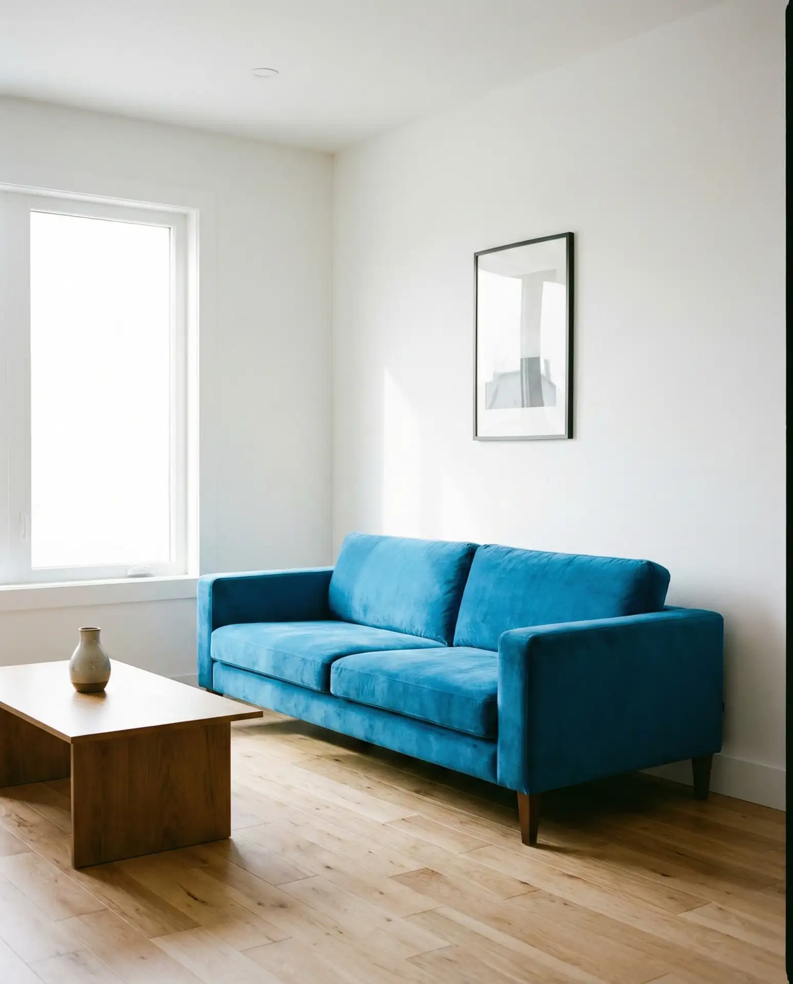 Cerulean Blue Statement Sofa 2