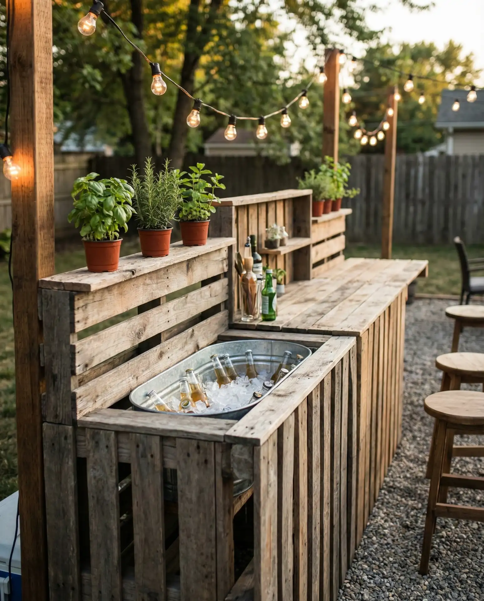 Cheap DIY Pallet Bar with Built-In Cooler 2
