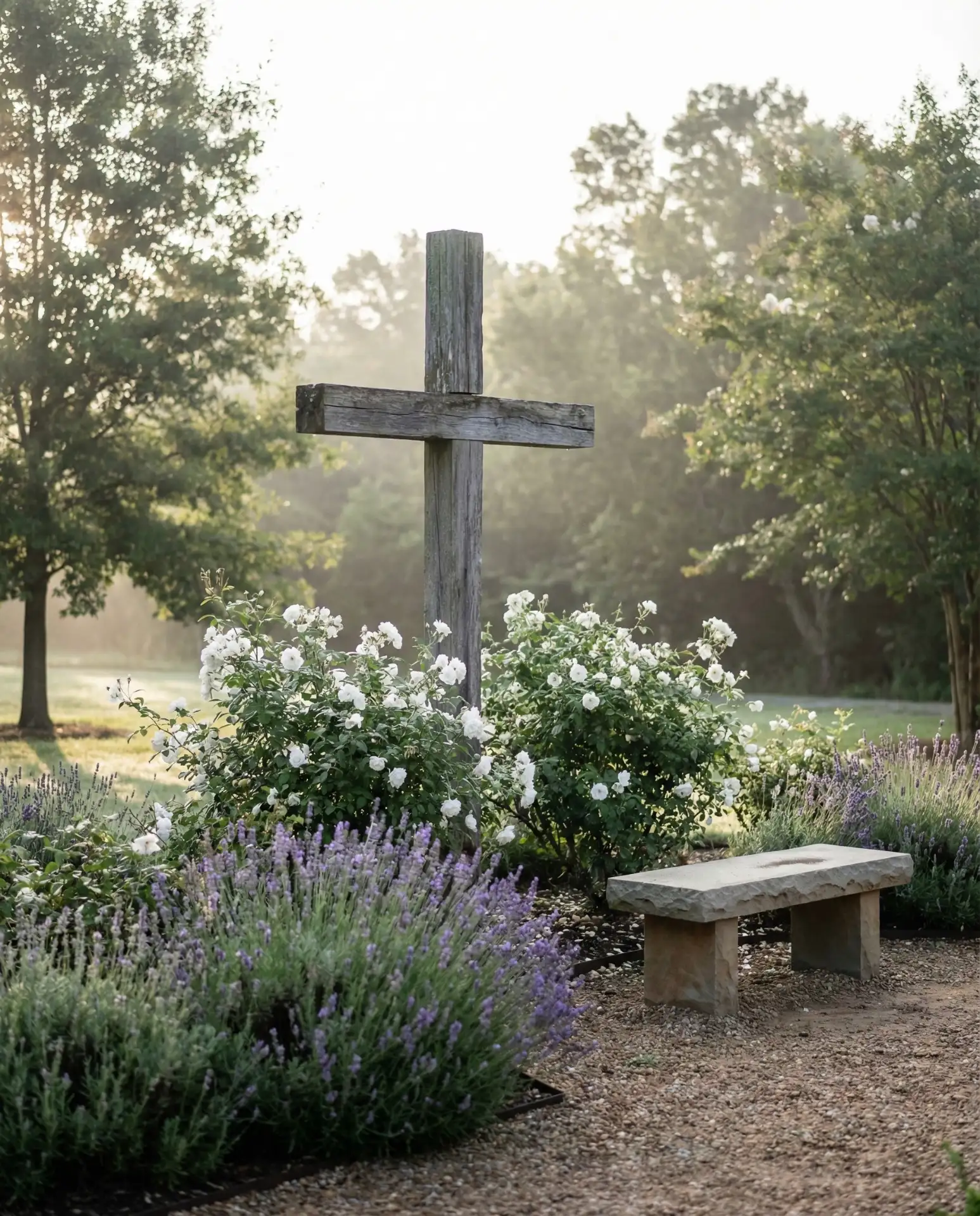 Christian Prayer Garden with Cross Focal Point 1