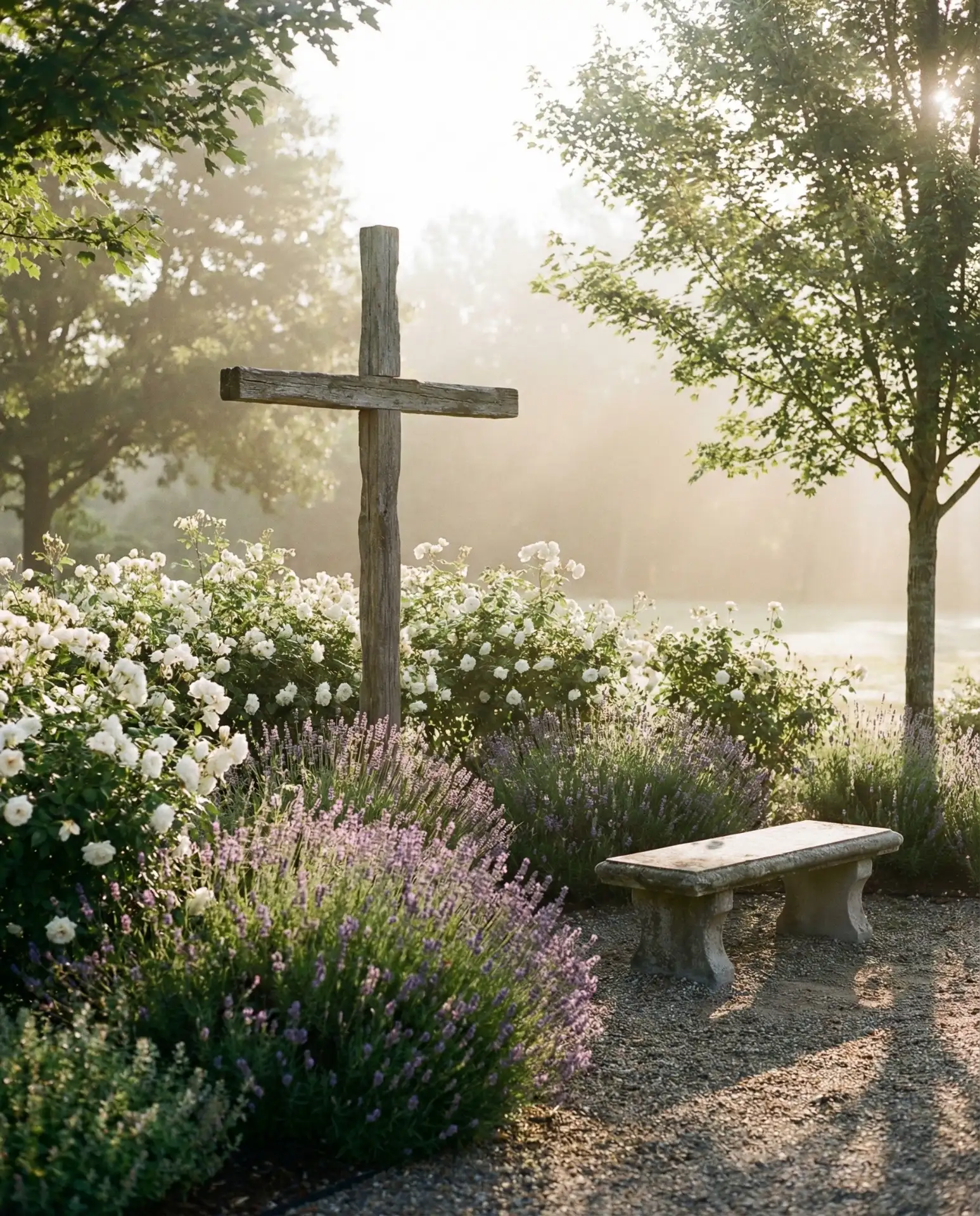 Christian Prayer Garden with Cross Focal Point 2