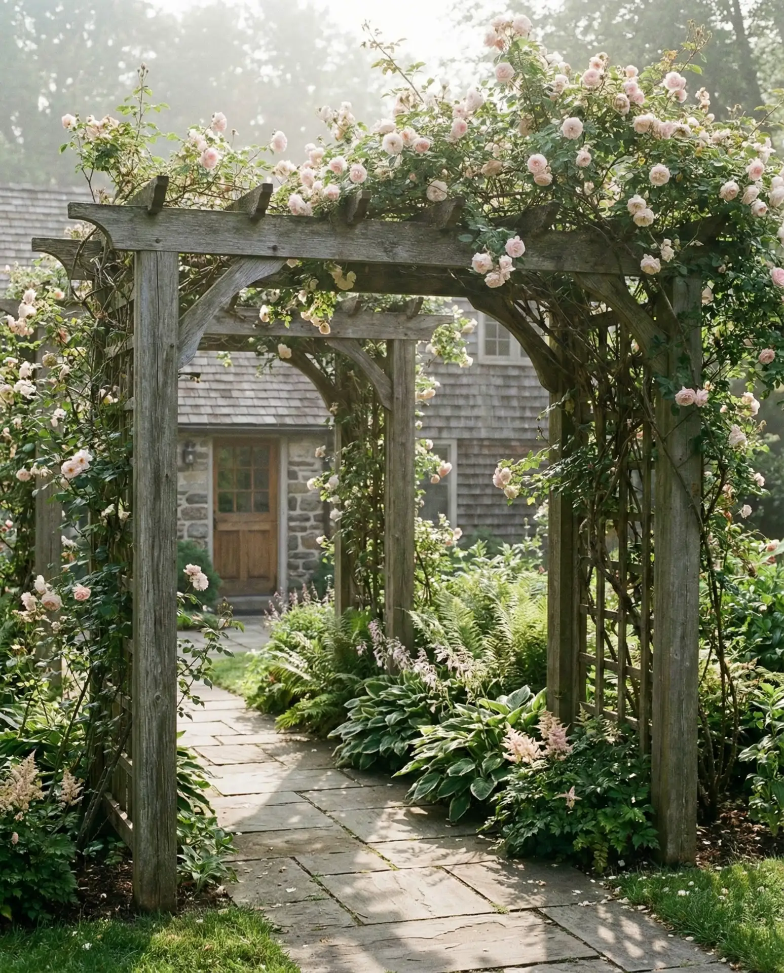 Classic Cottage with Arbor and Climbing Vines 1
