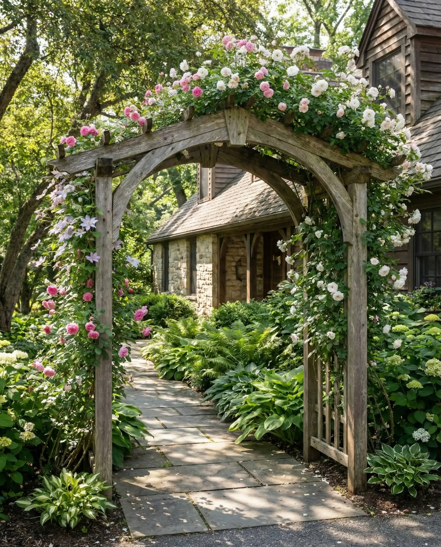 Classic Cottage with Arbor and Climbing Vines 2