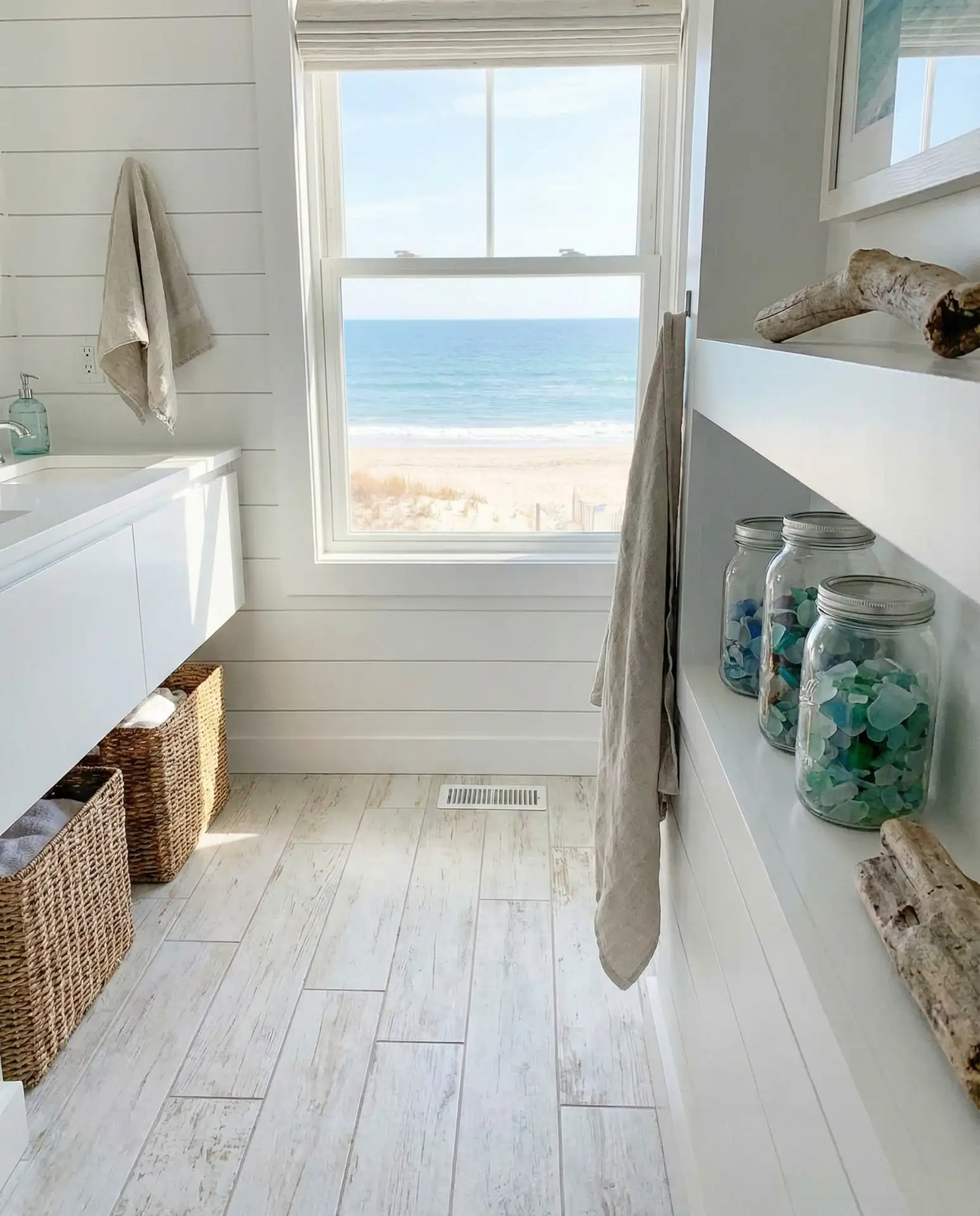 Coastal-Inspired Light Wood-Look Tile 1