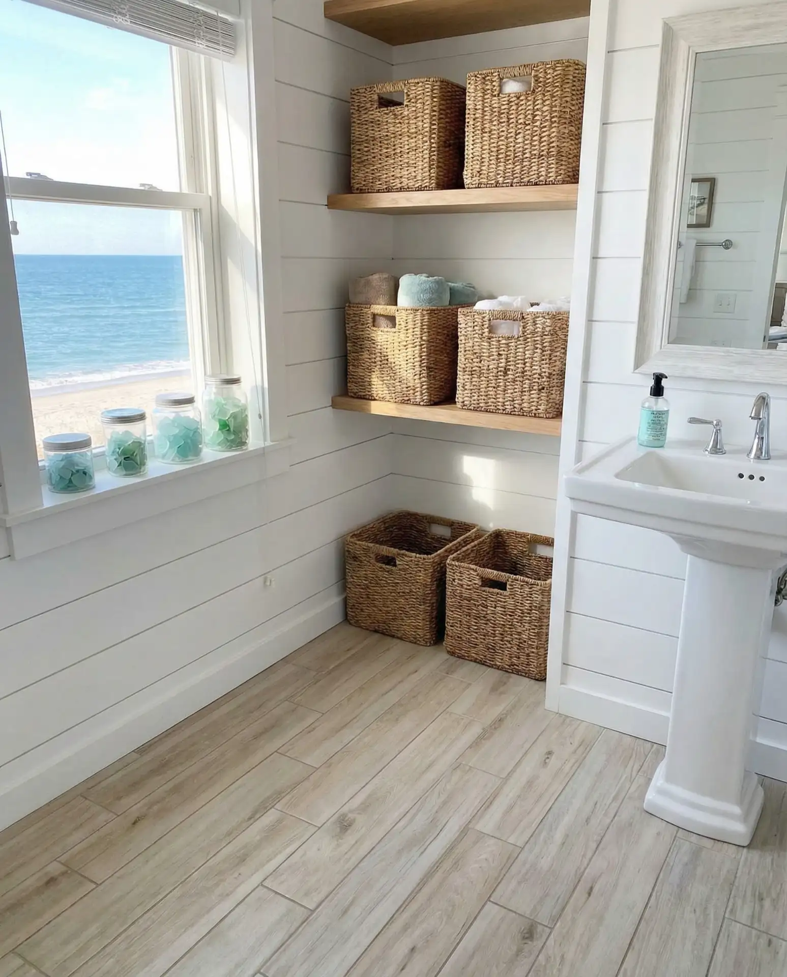 Coastal-Inspired Light Wood-Look Tile 2