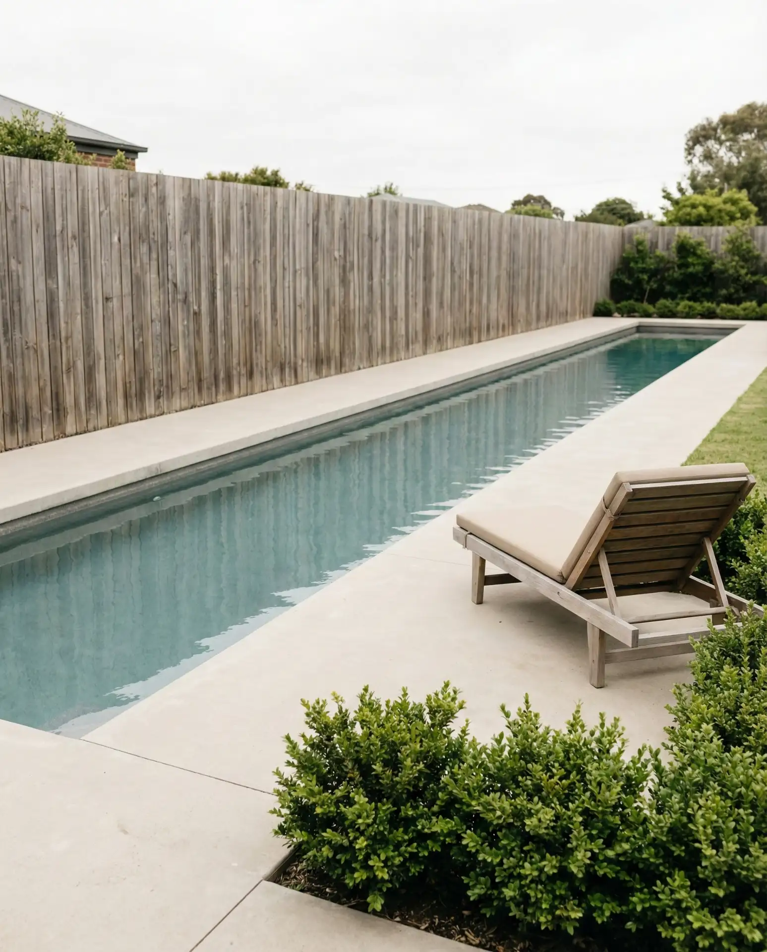 Compact Lap Pool Along Side Fence 1