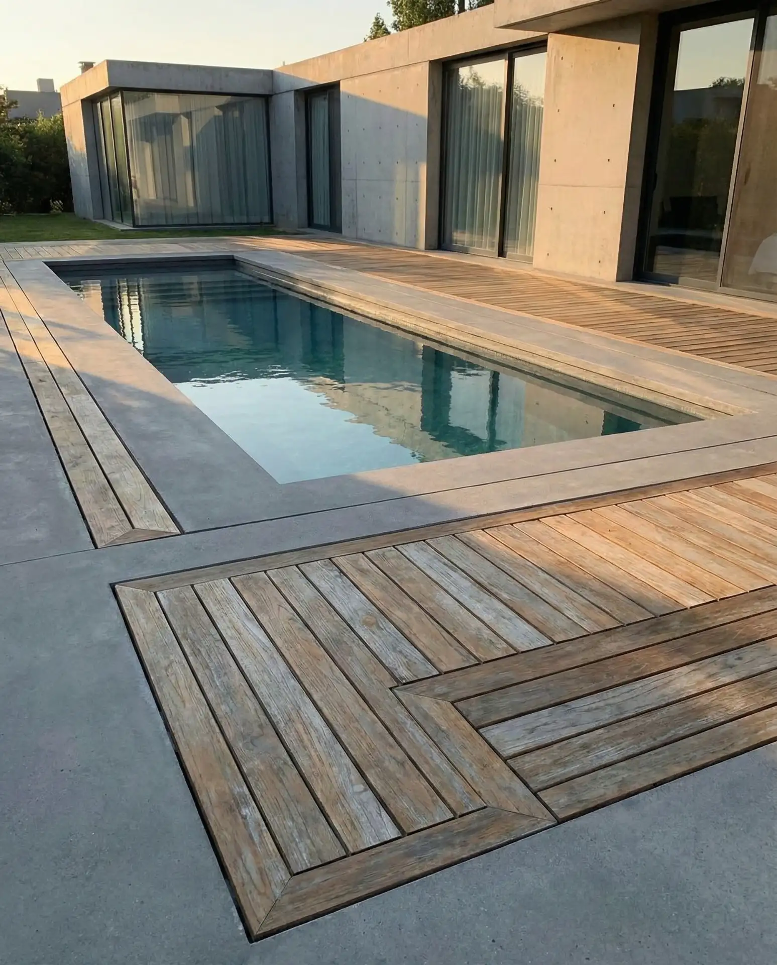 Contemporary Concrete and Wood Combinations 1